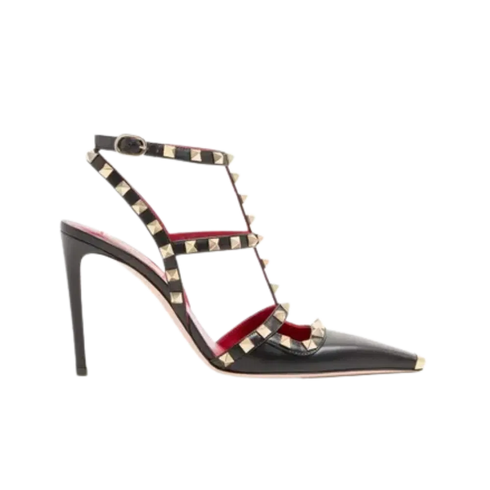 Valentino Rockstud Kidskin Pumps 100mm Black
