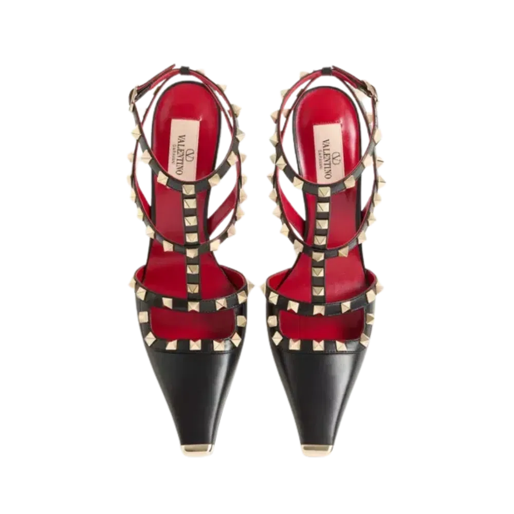 Valentino Rockstud Kidskin Pumps 100mm Black