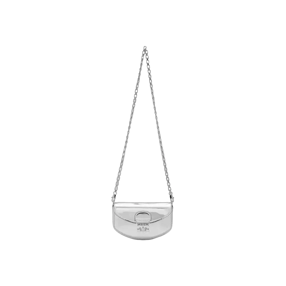Ganni Silver Apo-G Wallet On Chain