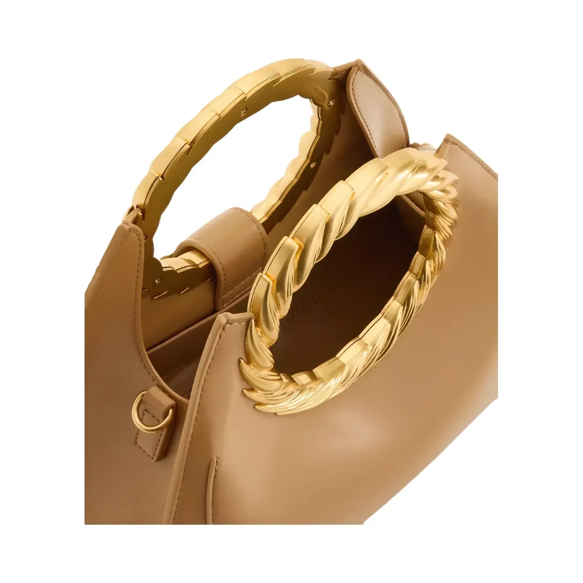 JW PEI Amiya Leaf Handle Sculpture Bag Brown