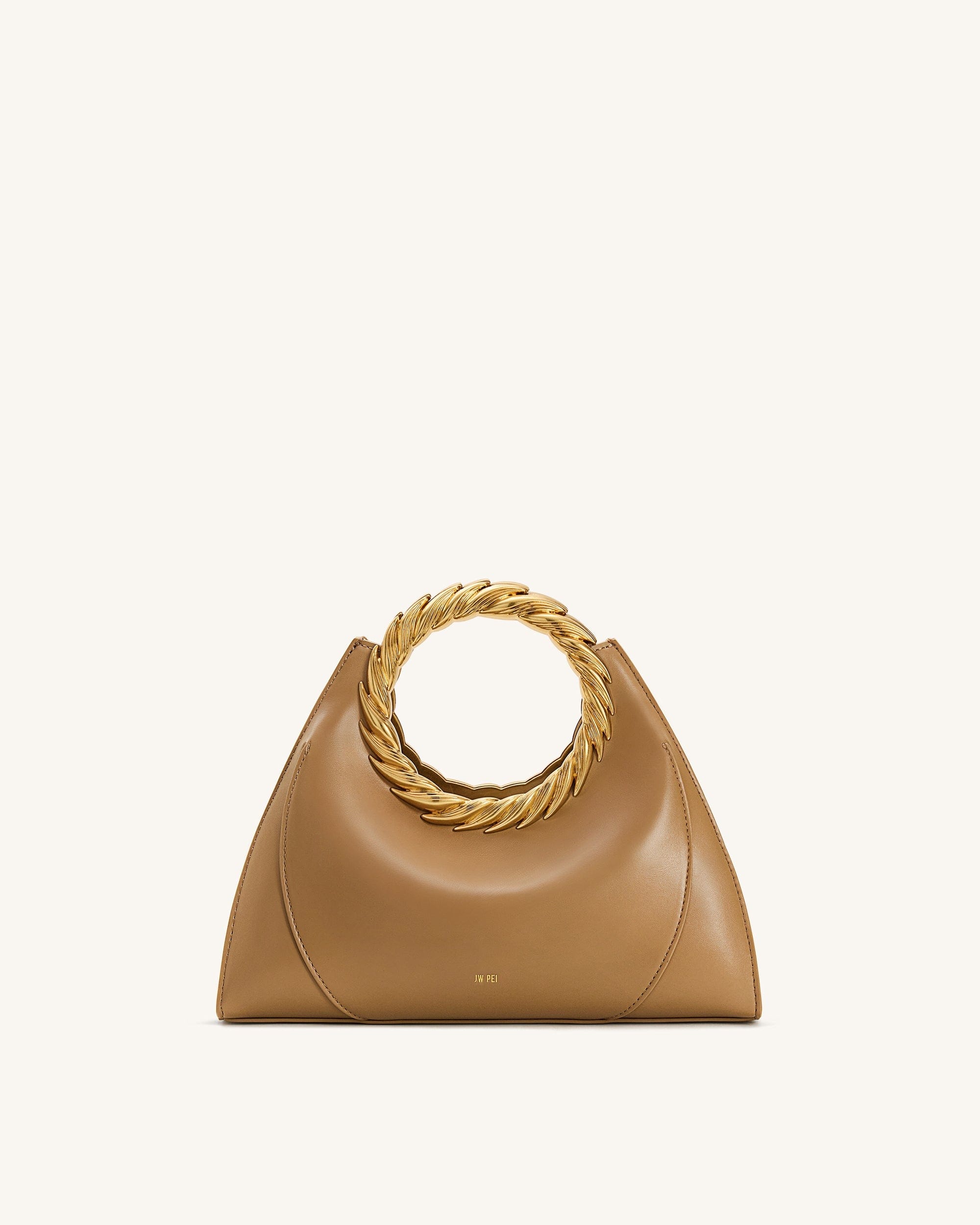 JW PEI Amiya Leaf Handle Sculpture Bag Brown