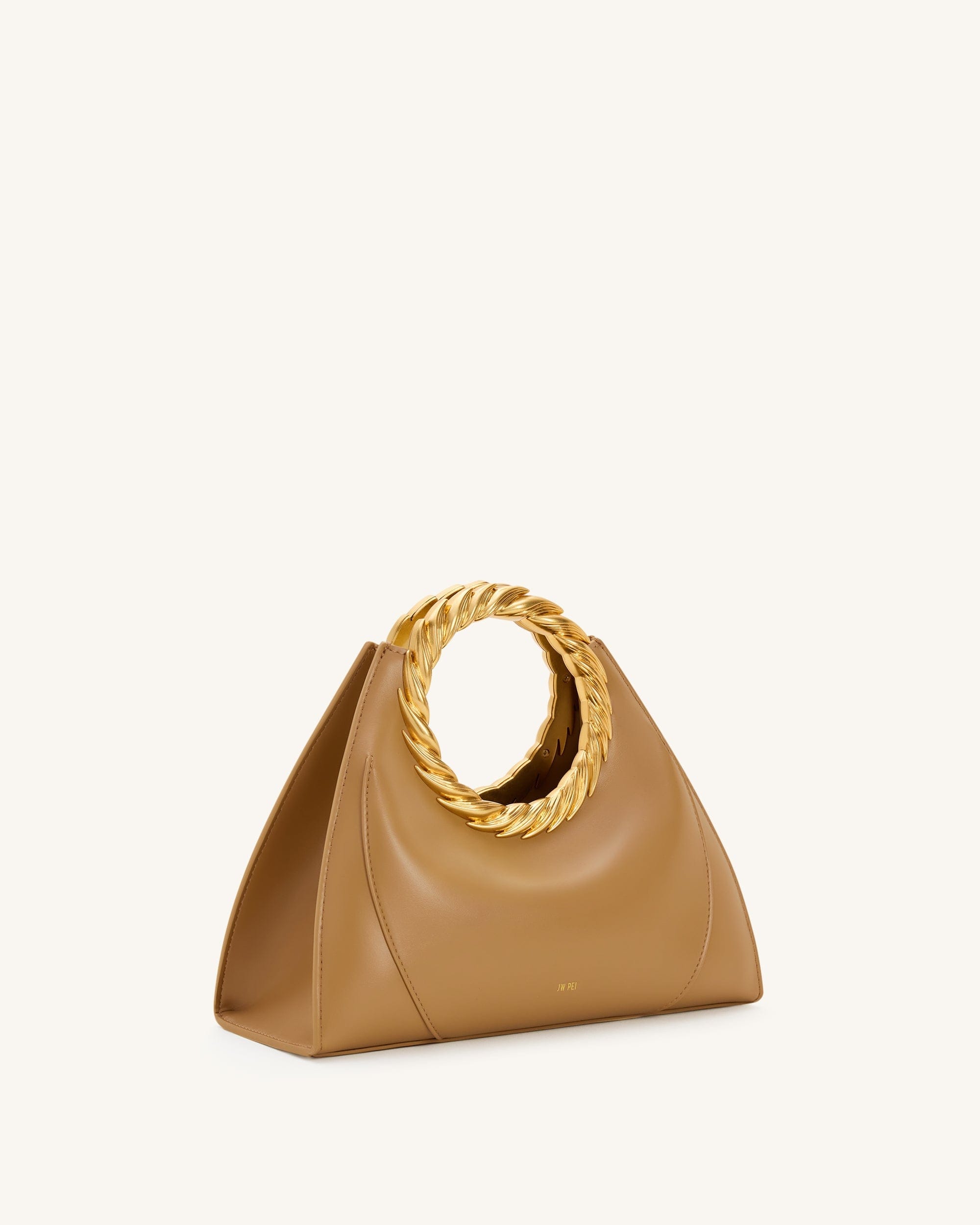 JW PEI Amiya Leaf Handle Sculpture Bag Brown