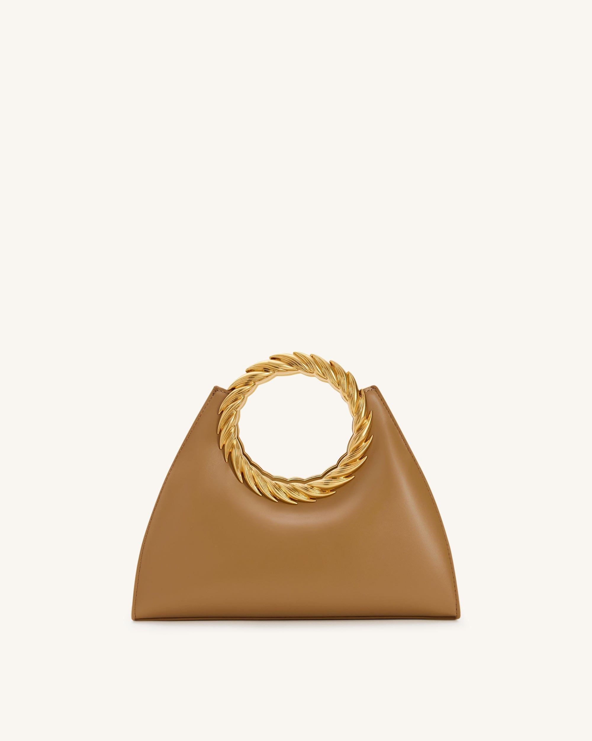 JW PEI Amiya Leaf Handle Sculpture Bag Brown