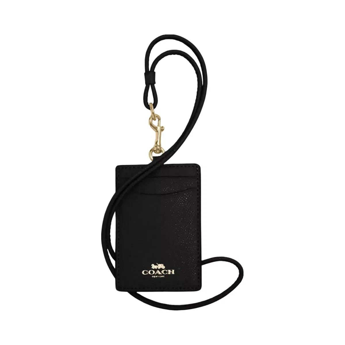 Coach Id Lanyard in Gold Black