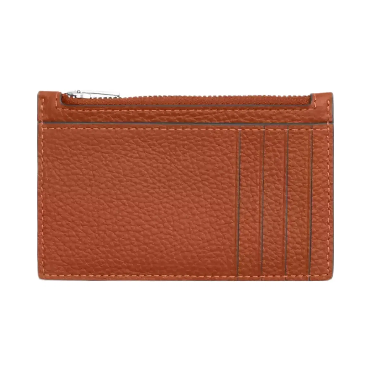 Coach Zip Card Case in Silver Amber Brown