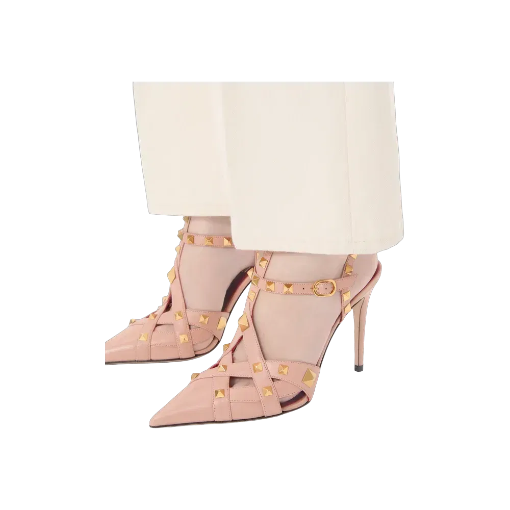 Valentino Studdy Kidskin Pumps 100mm Pink