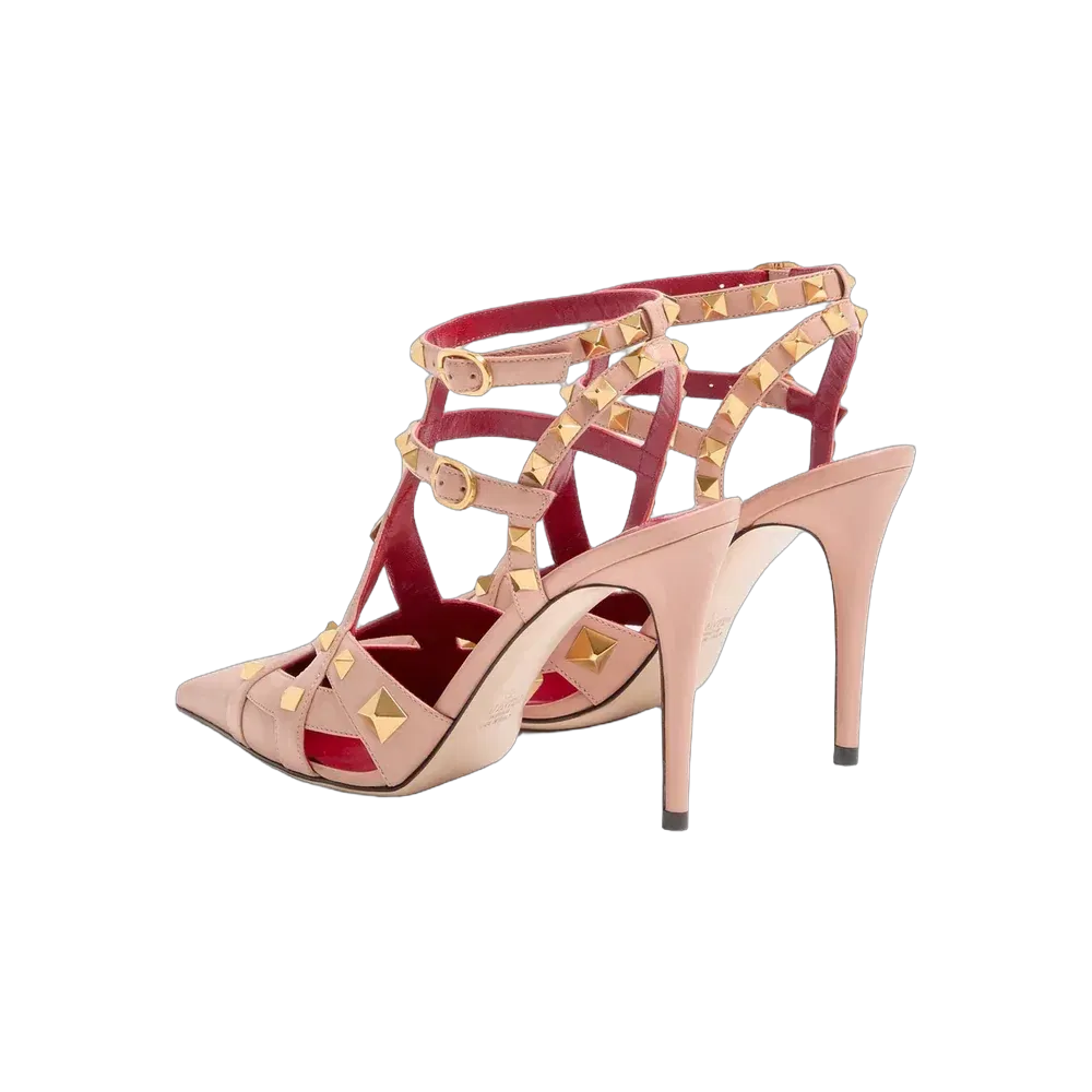 Valentino Studdy Kidskin Pumps 100mm Pink