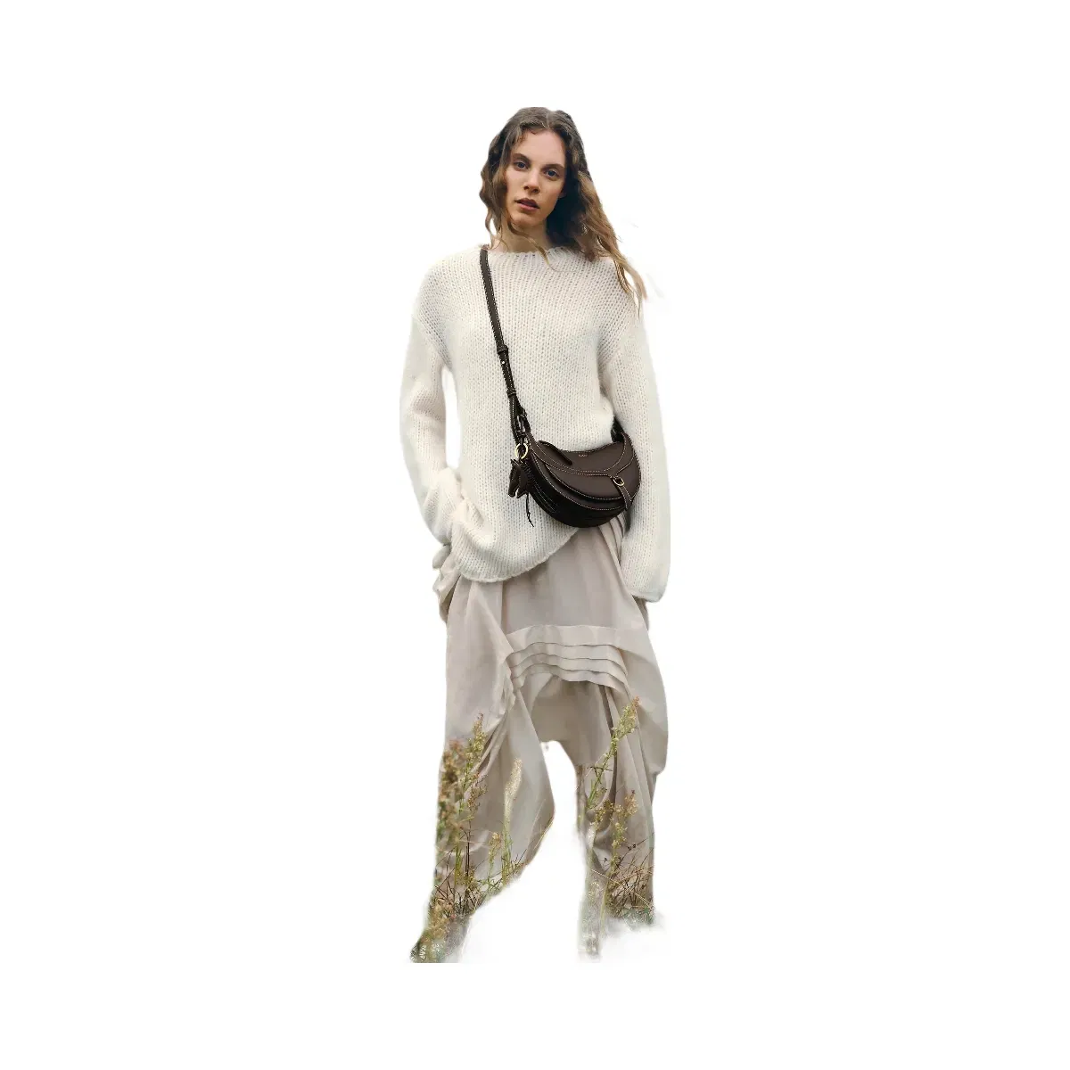 Polène Numéro Dix Galop Leather Bag Ebony