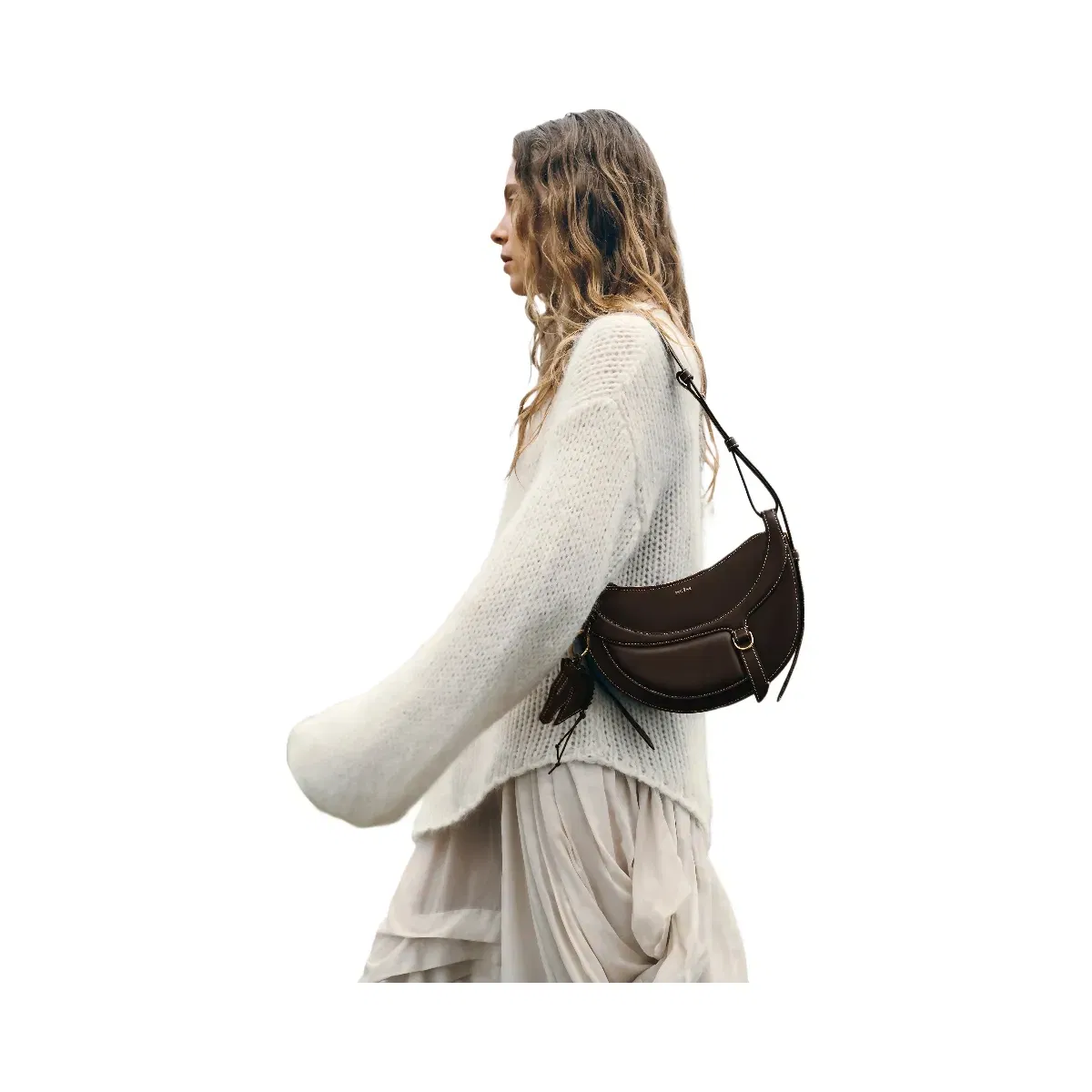 Polène Numéro Dix Galop Leather Bag Ebony