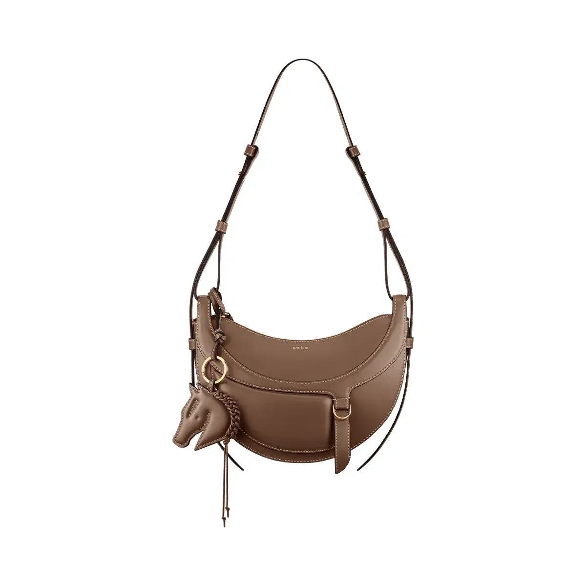 Polène Numéro Dix Galop Leather Bag Root