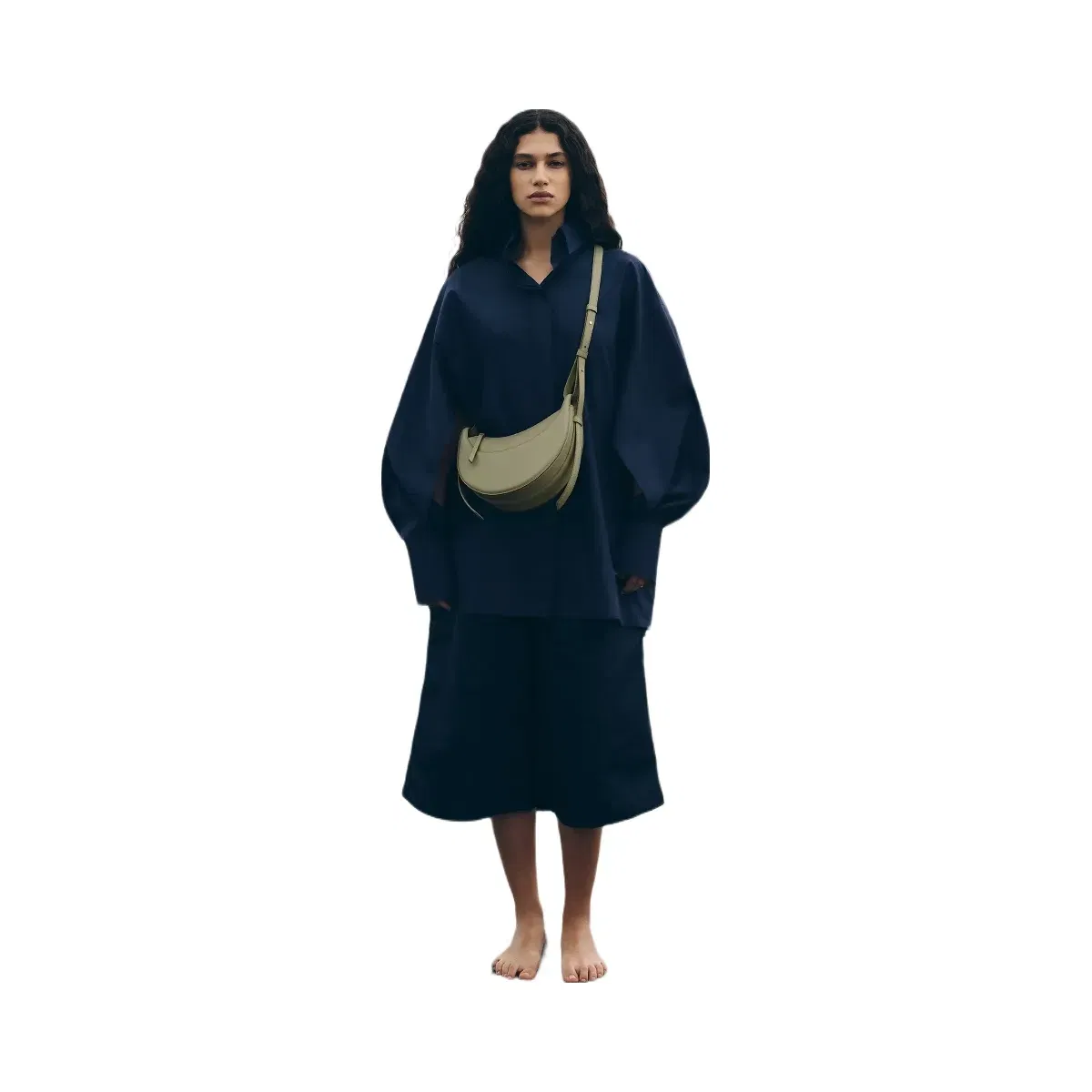 Polène Numéro Dix Textured Leather Bag Linden