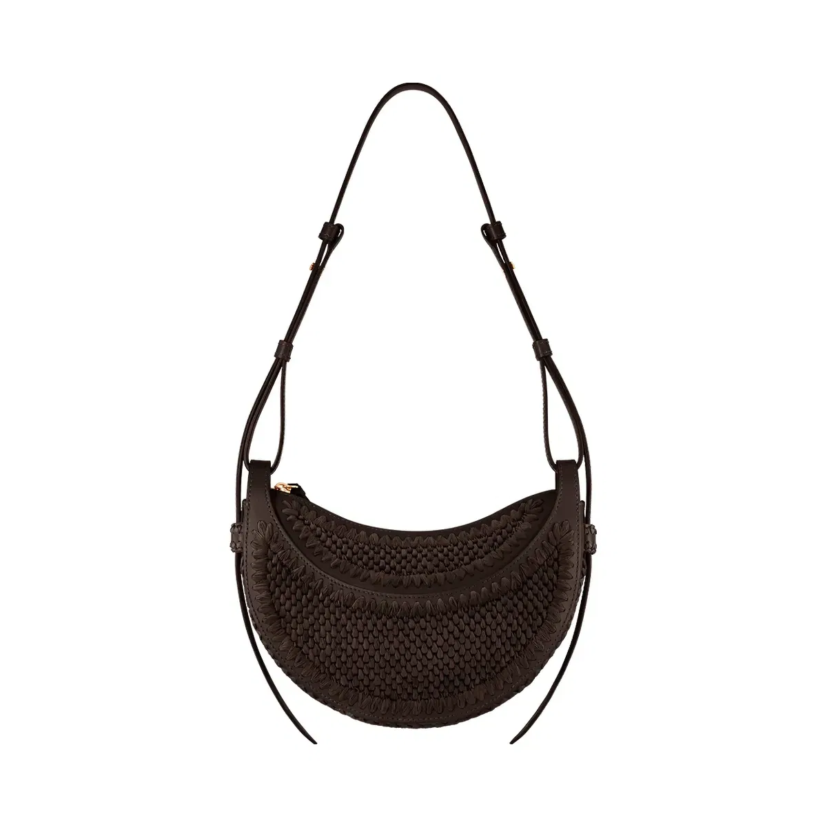 Polène Numéro Dix Raffia Bag Ebony