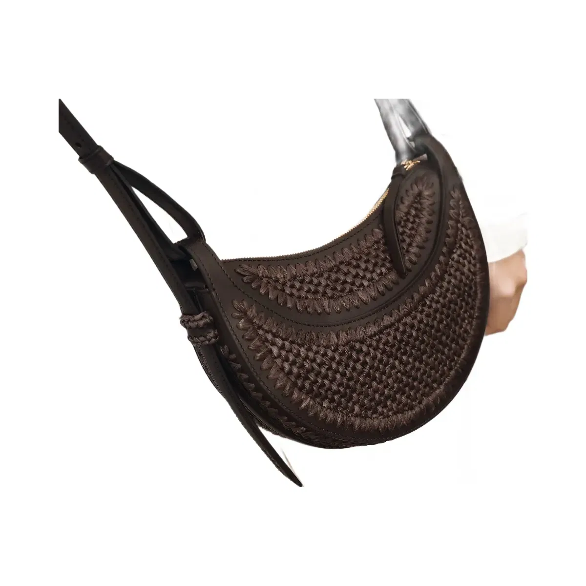 Polène Numéro Dix Raffia Bag Ebony