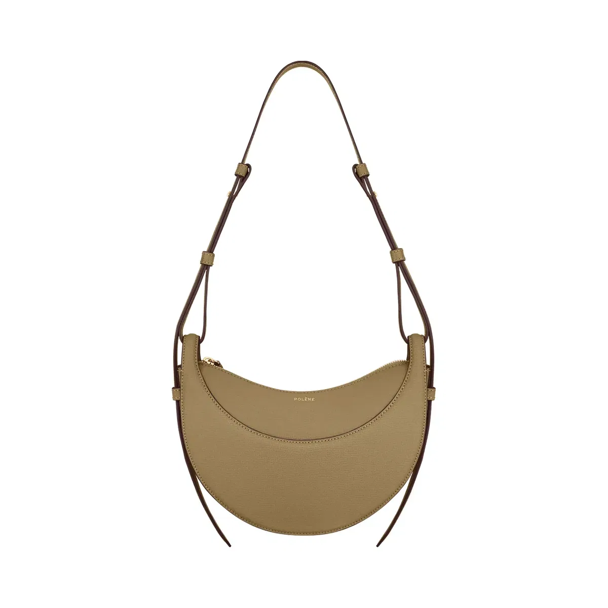 Polène Numéro Dix Textured Leather Bag Smoky Olive
