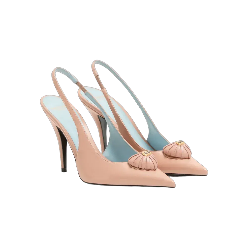 Valentino Coeur Royal Slingback Pumps In Kidskin 100mm Phard