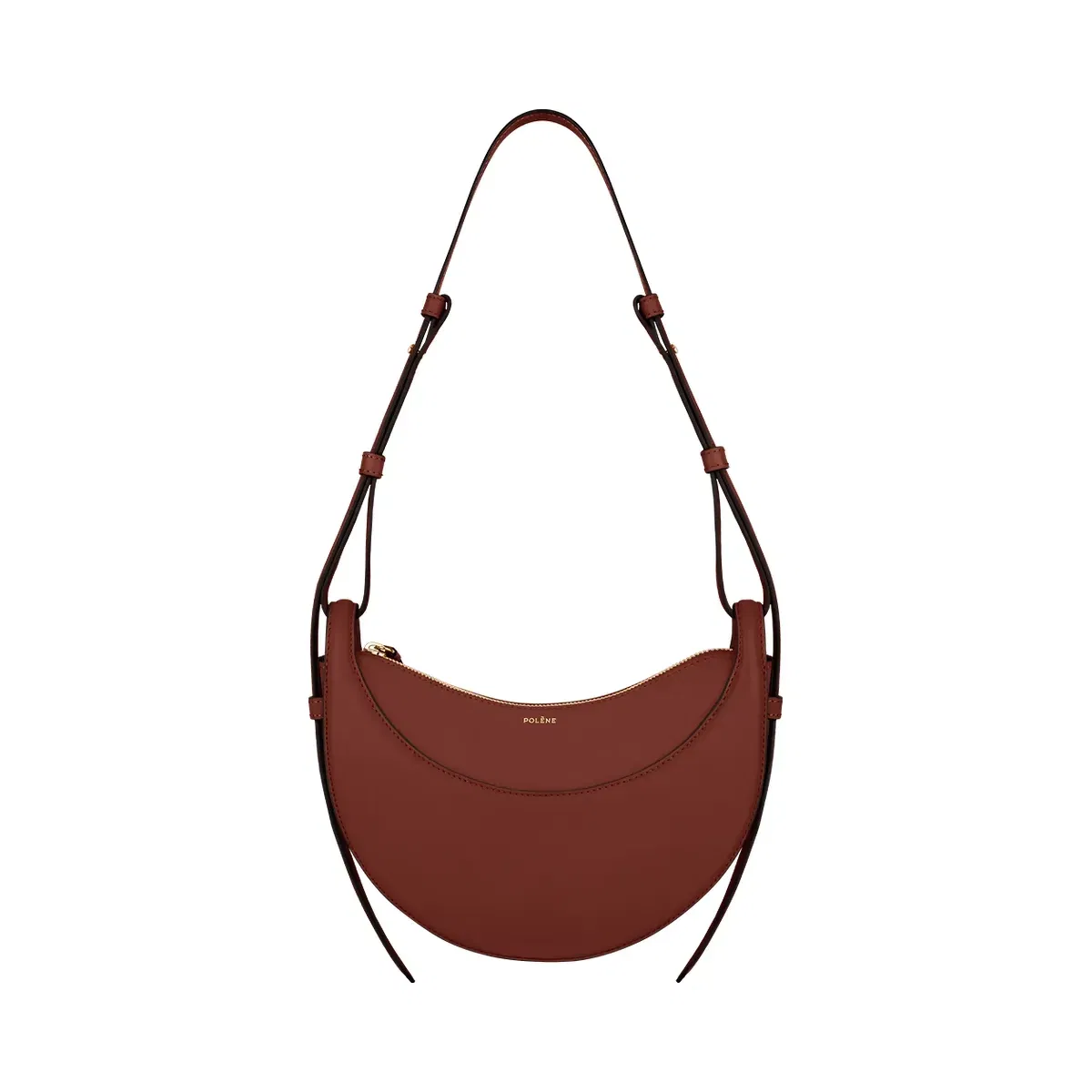 Polène Numéro Dix Smooth Leather Bag Red Clay