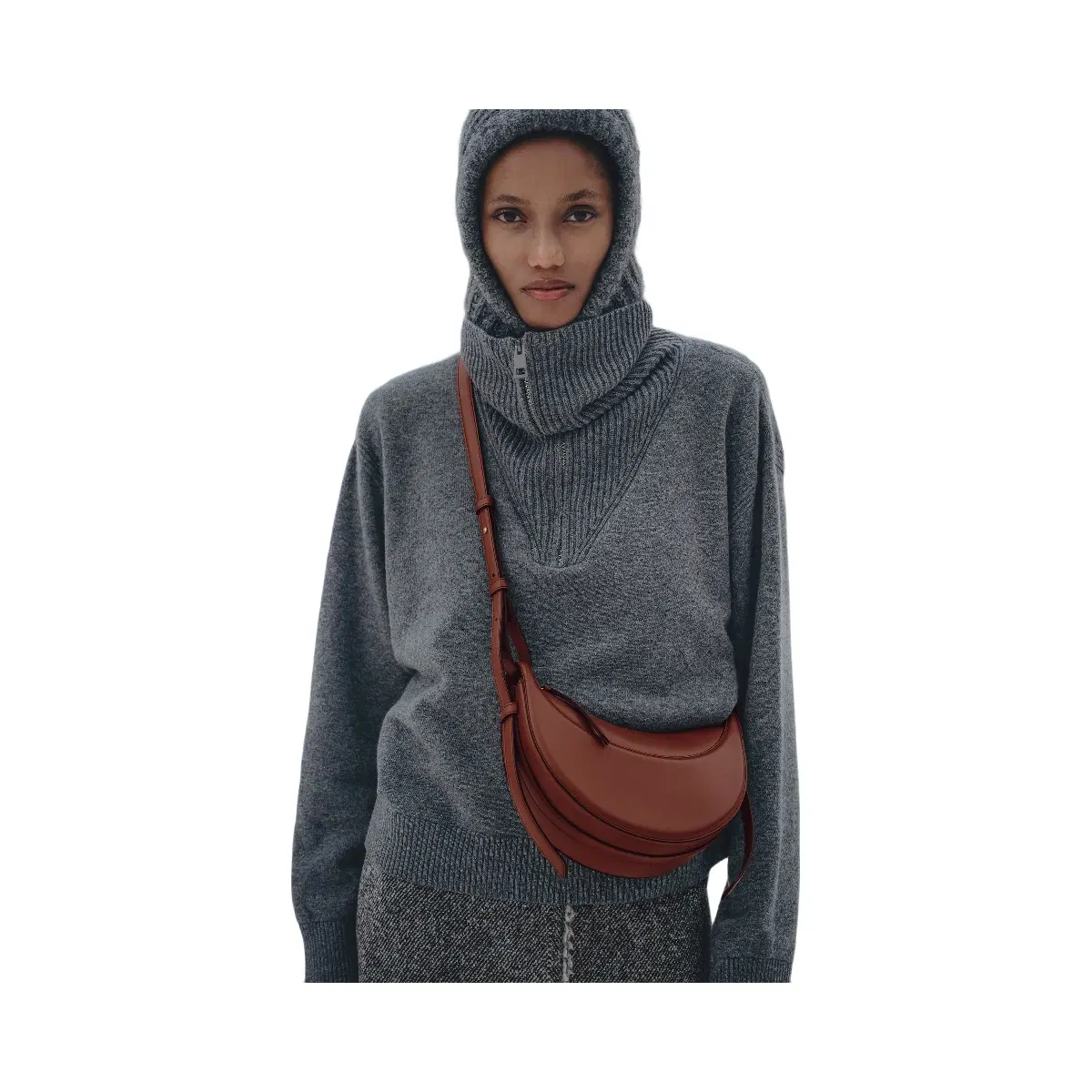 Polène Numéro Dix Smooth Leather Bag Red Clay