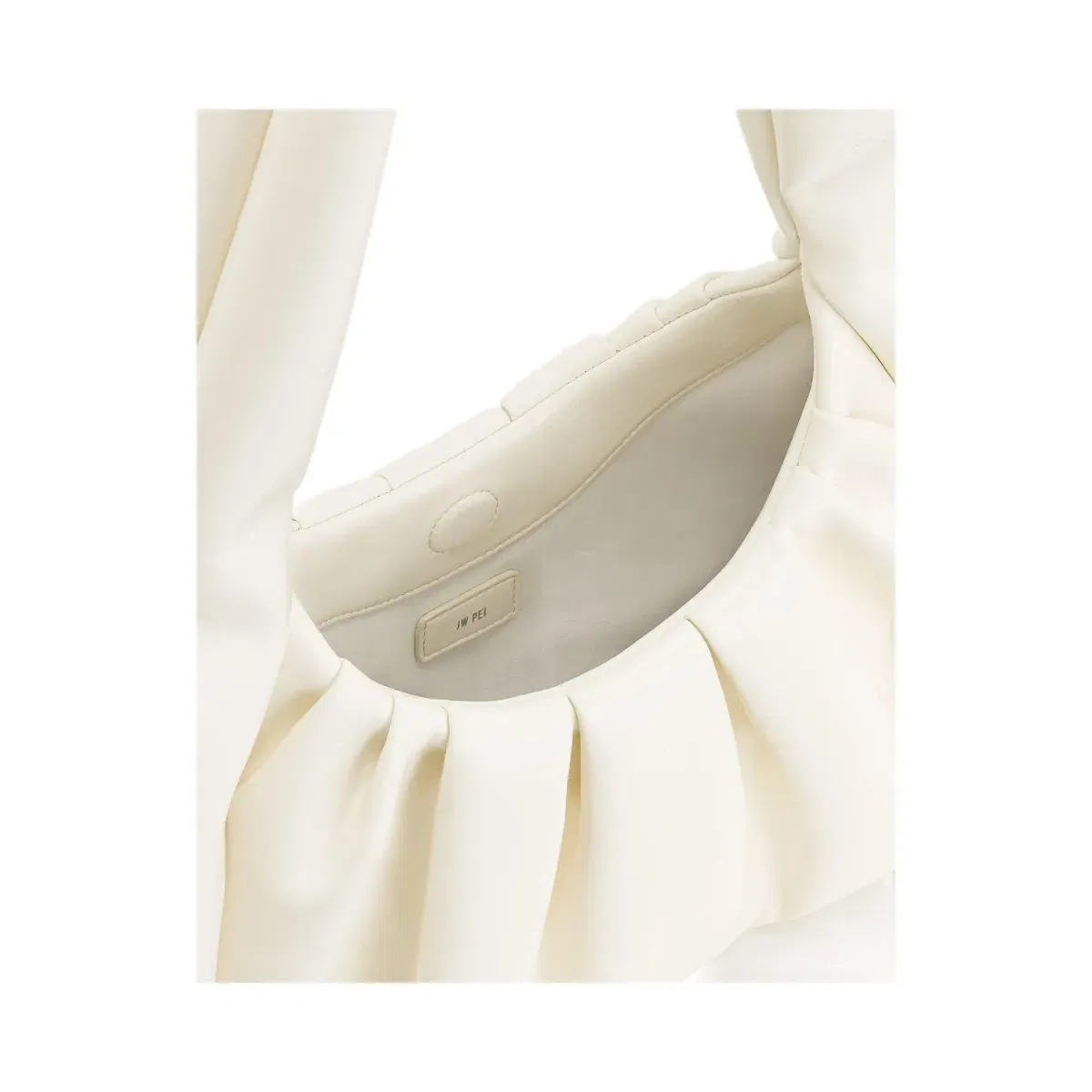 JW PEI Ashley Ruched Shoulder Bag White