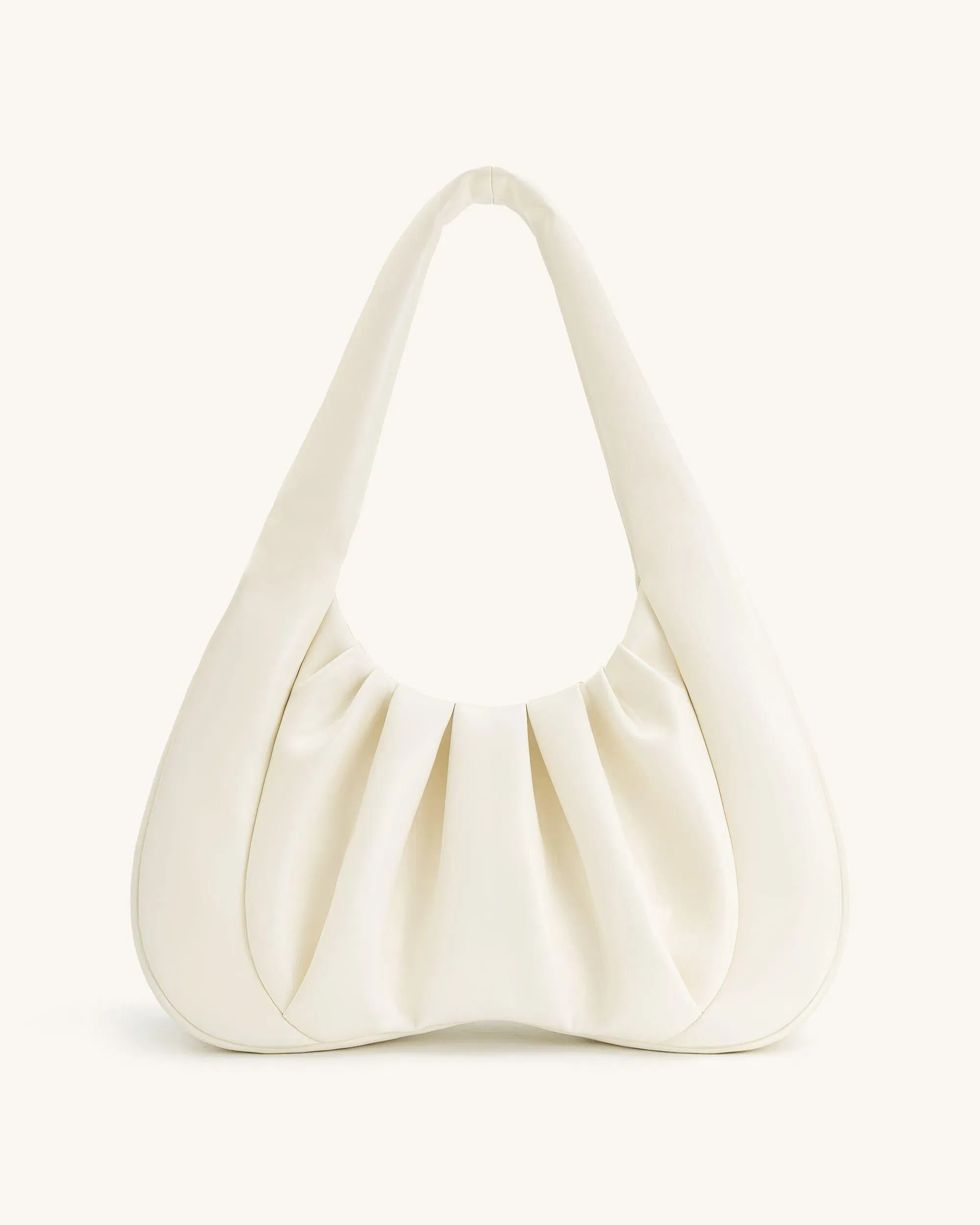 JW PEI Ashley Ruched Shoulder Bag White