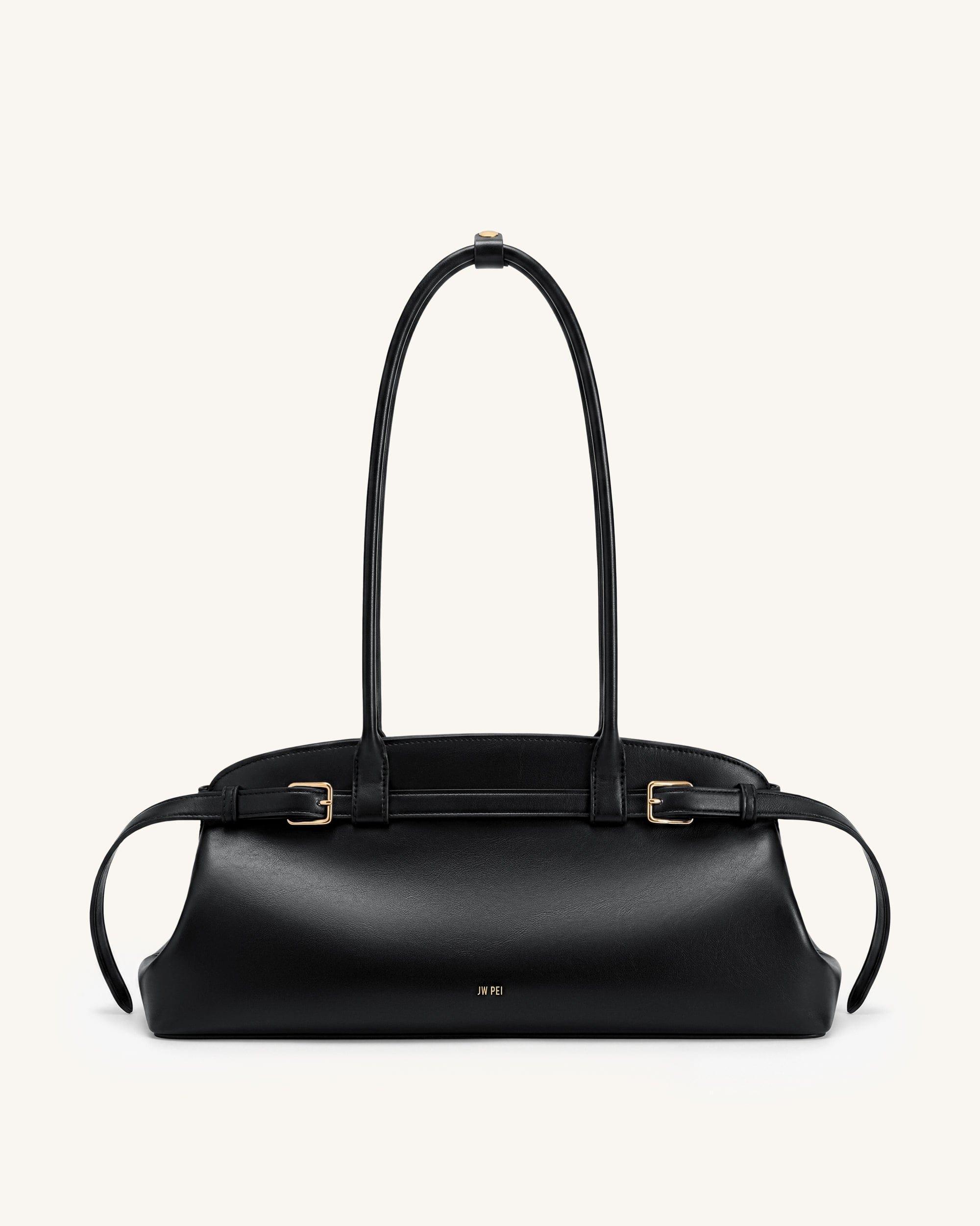JW PEI Arden Belt Detail East West Shoulder Bag Black