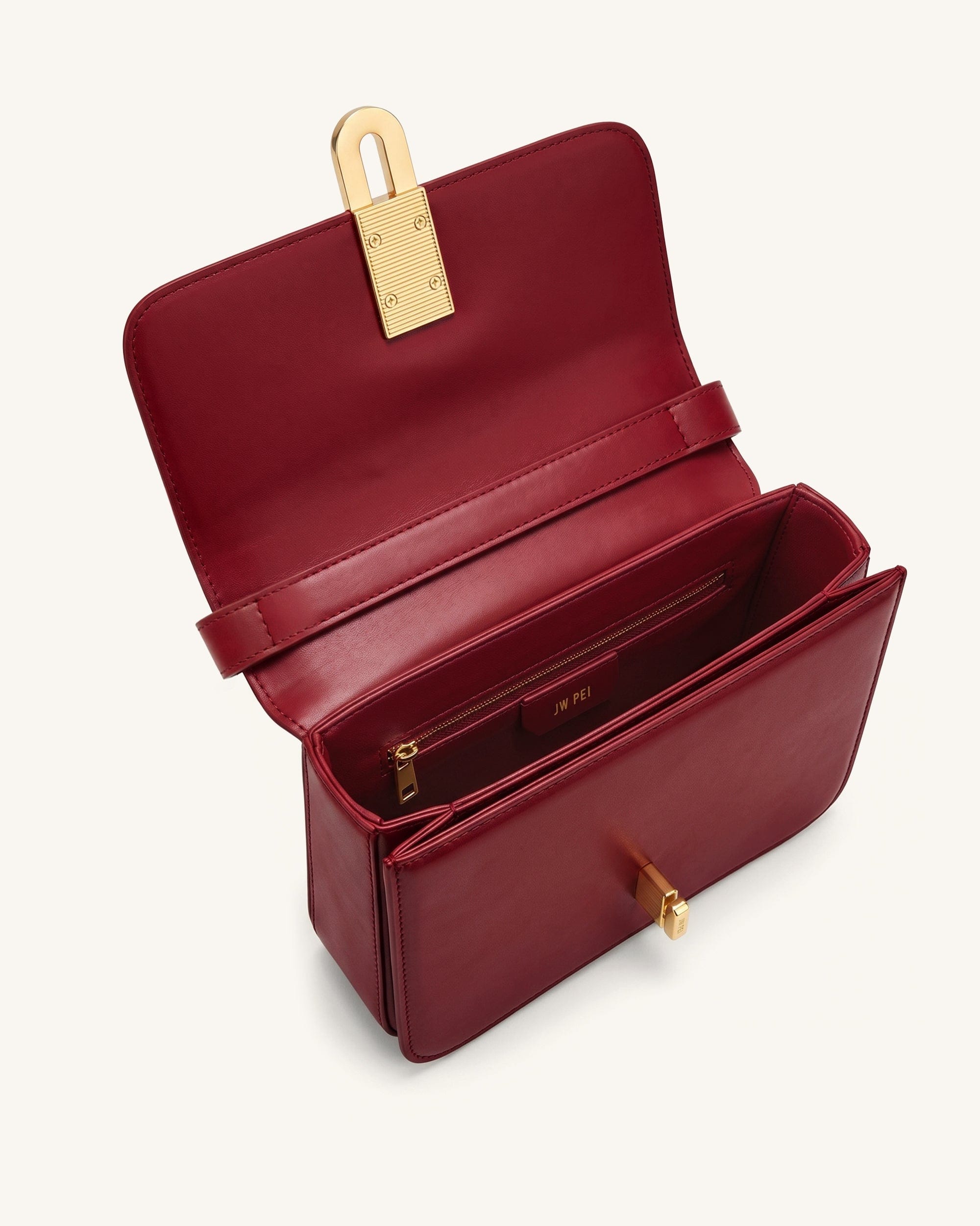 JW PEI Evania Lock Shoulder Bag Red