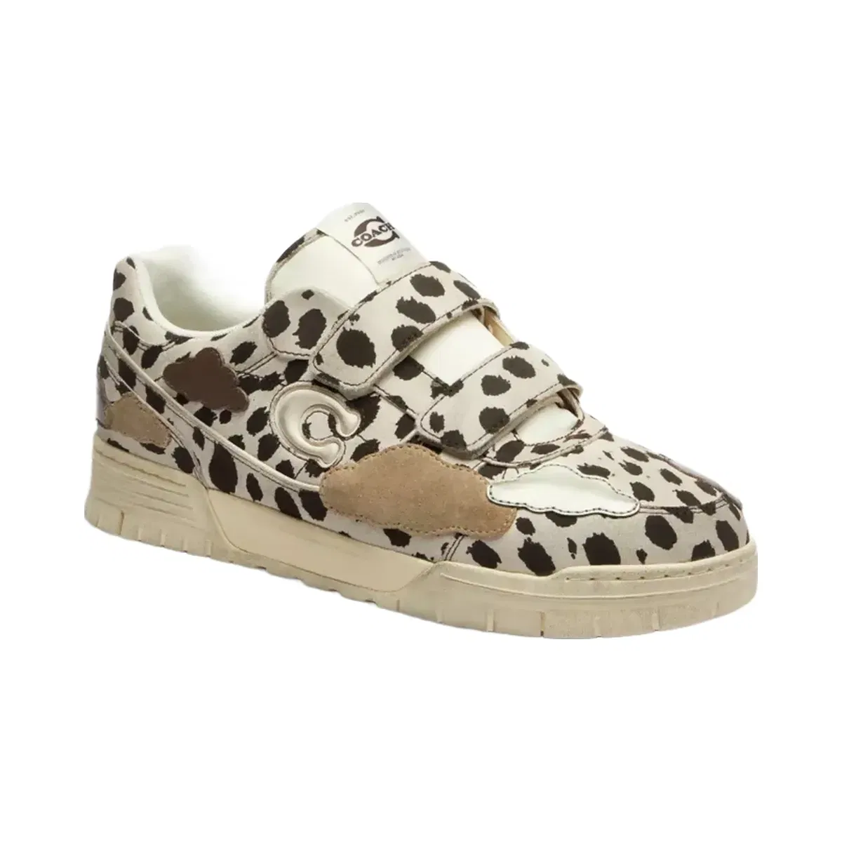 Coach Double Strap Soho Sneaker With Clouds in Dalmation Multi