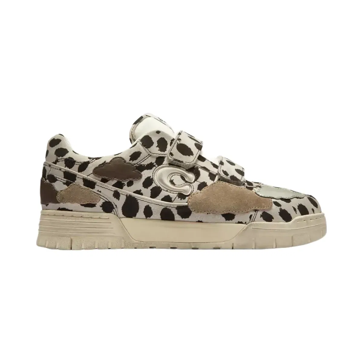 Coach Double Strap Soho Sneaker With Clouds in Dalmation Multi