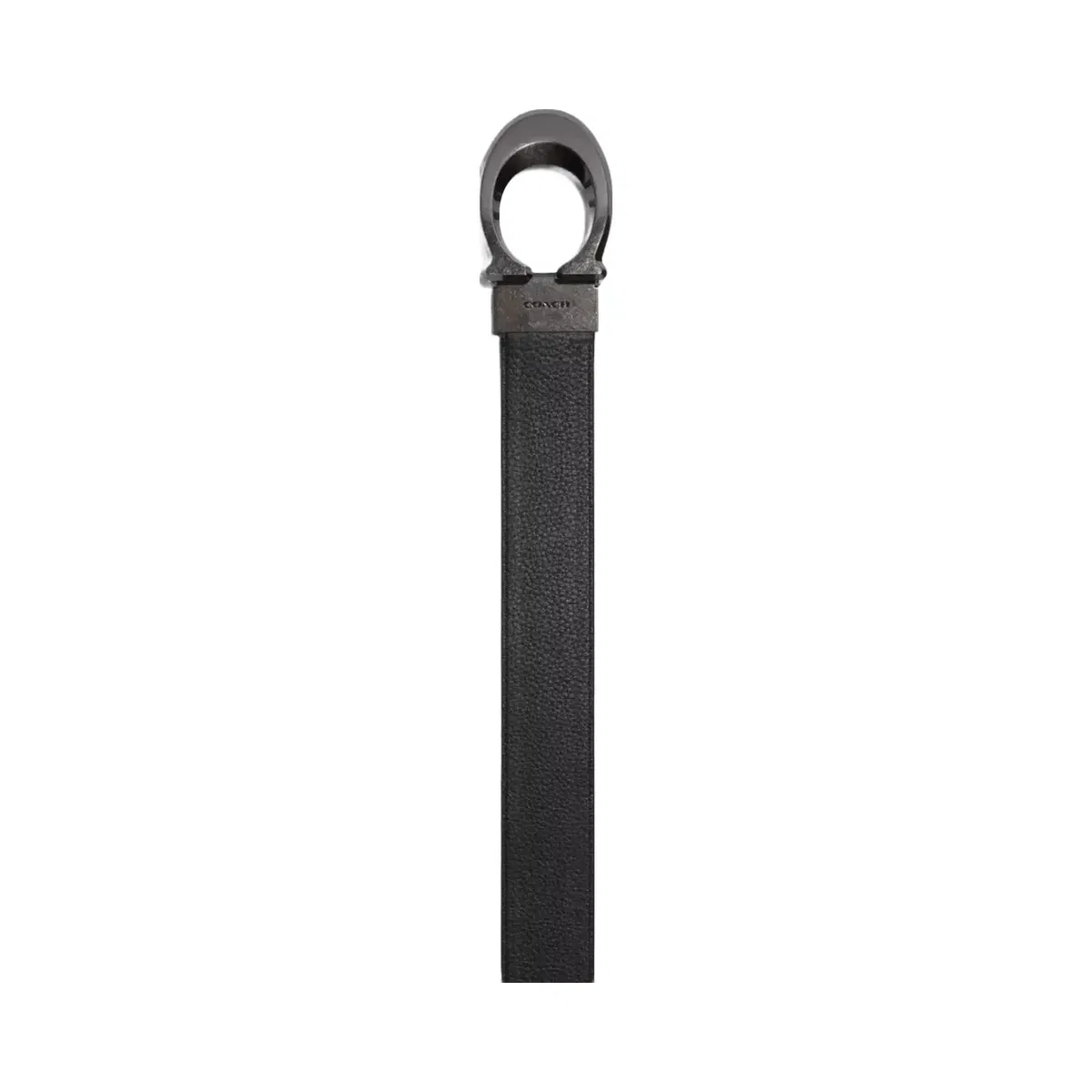 Coach Black Signature Textured Leather Cut To Size Belt