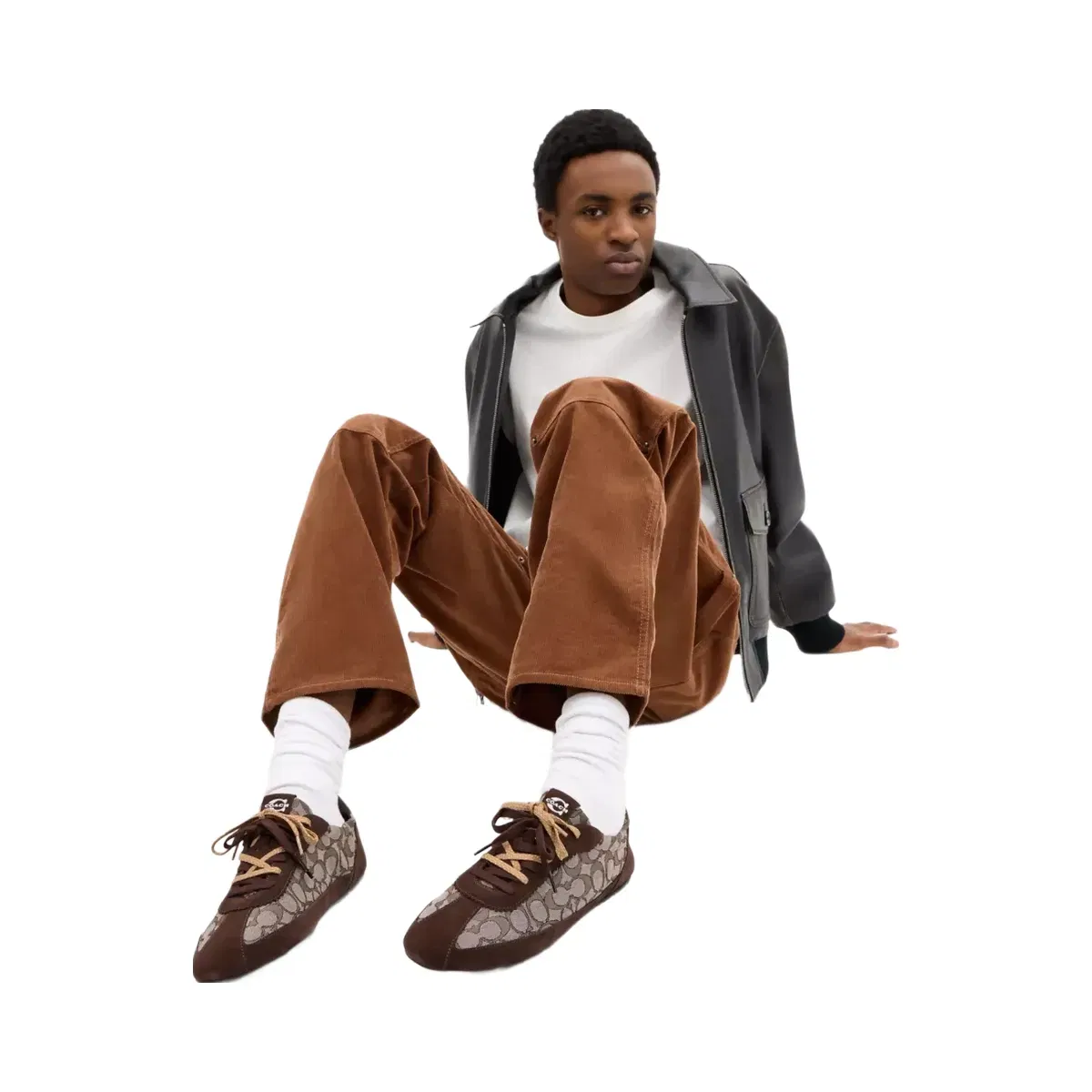 Coach Soft Sneaker In Signature Jacquard in Maple Oak