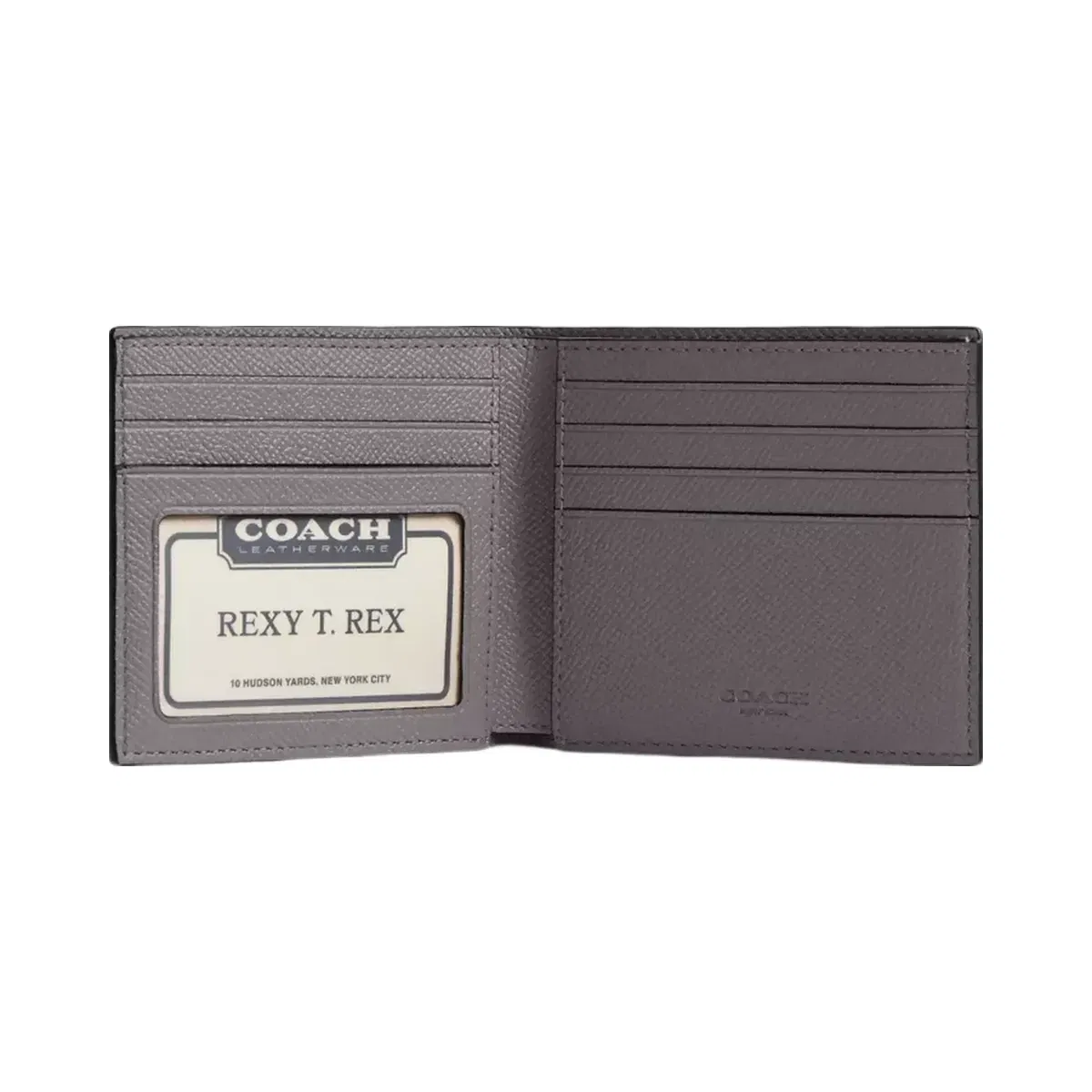 Coach Id Billfold Wallet in Graphite Gray