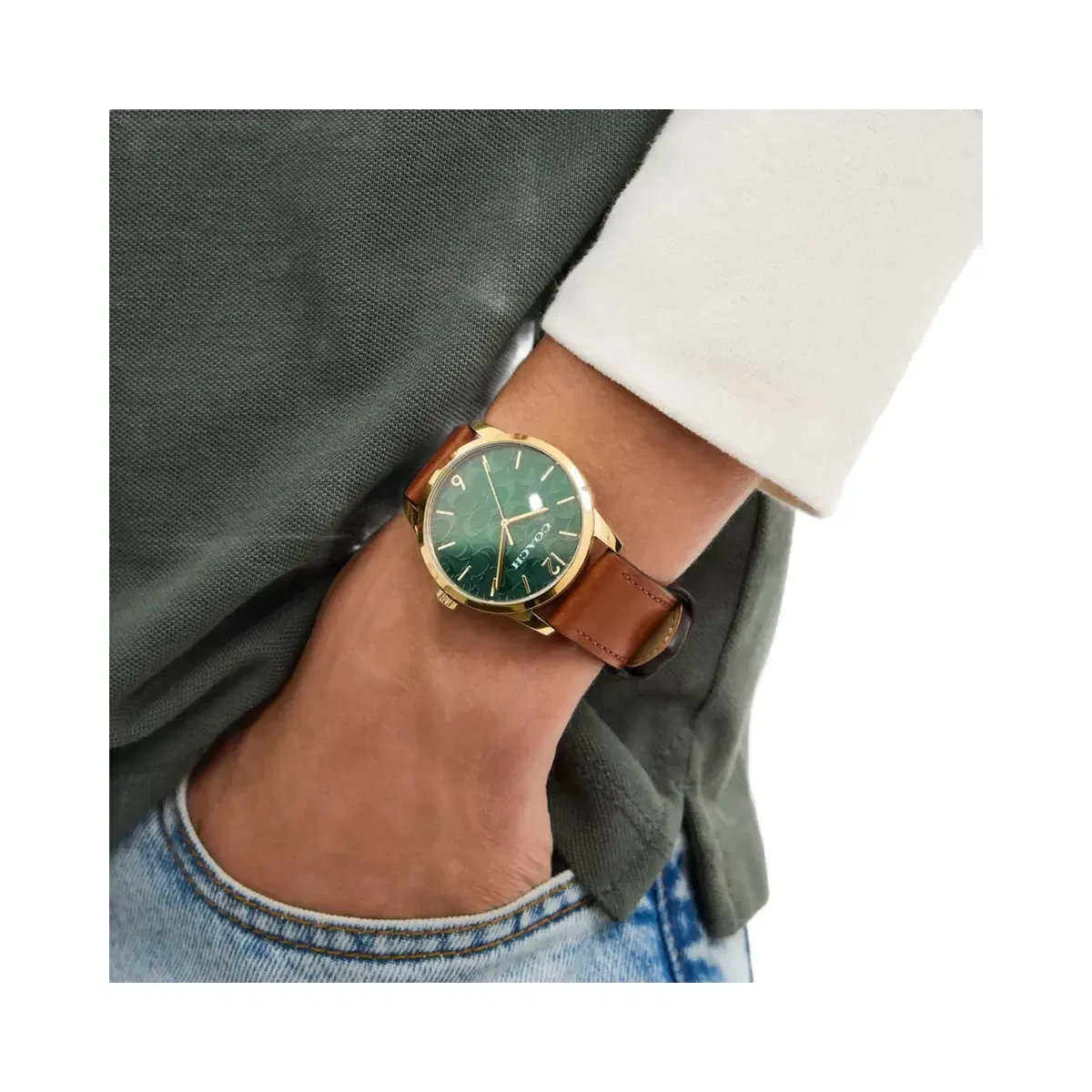 Coach Keane Watch, 39 Mm in Saddle