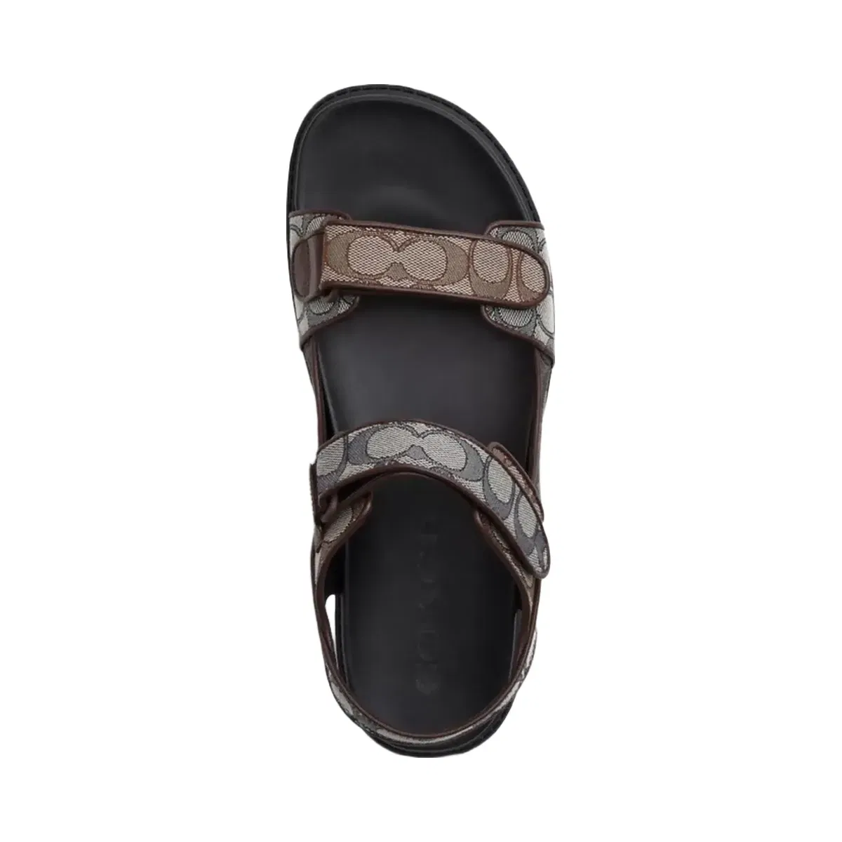 Coach Double Strap Sandal In Signature Jacquard in Deep Blue Multi
