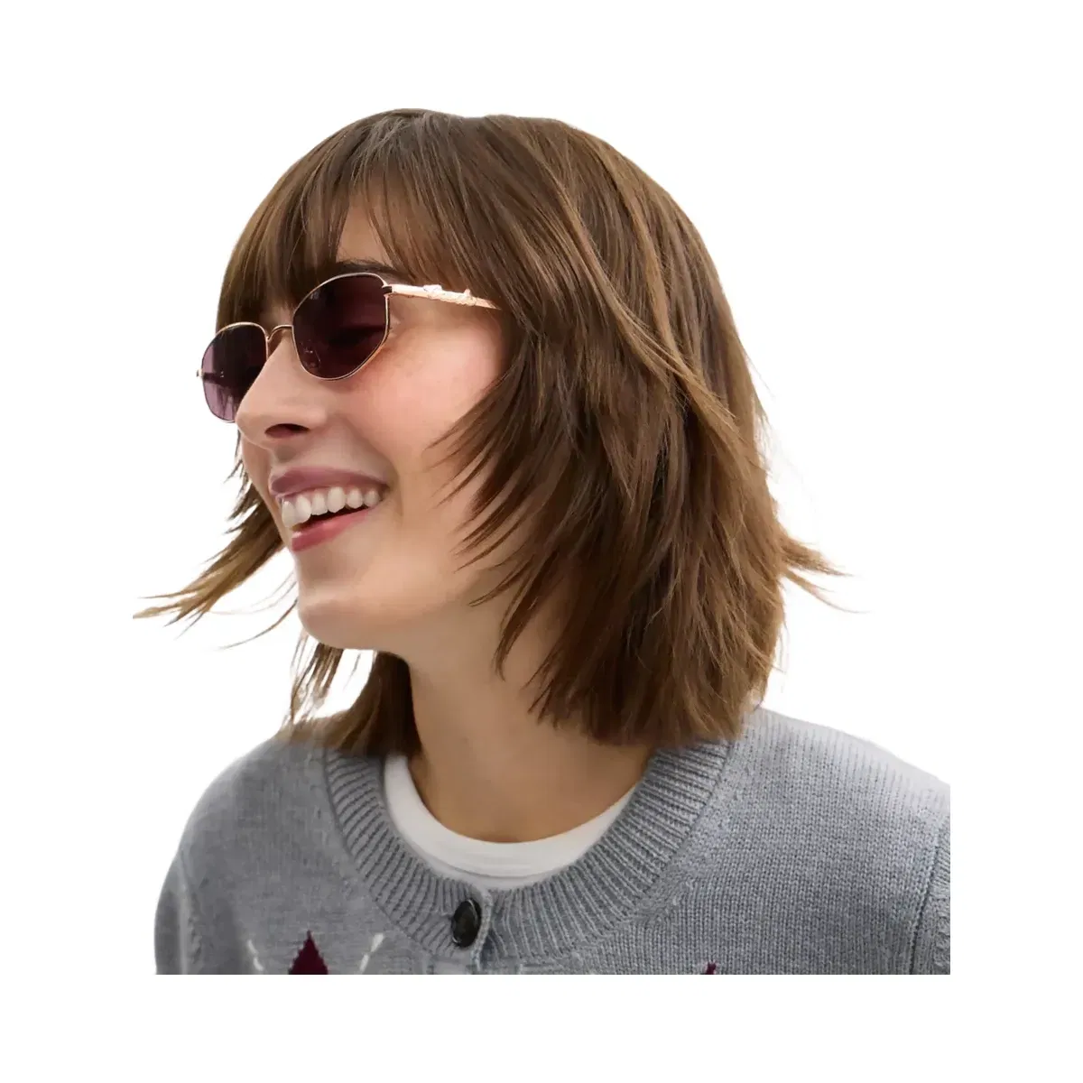 Coach Coach Script Metal Narrow Rectangle Sunglasses in Rose Gold