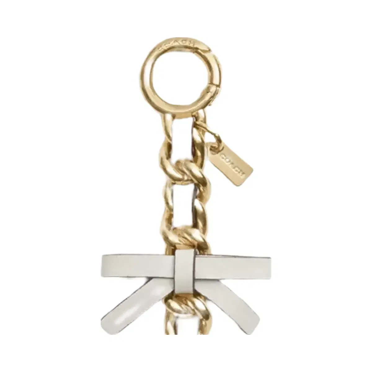 Coach Bow Strap Extender in Gold Chalk