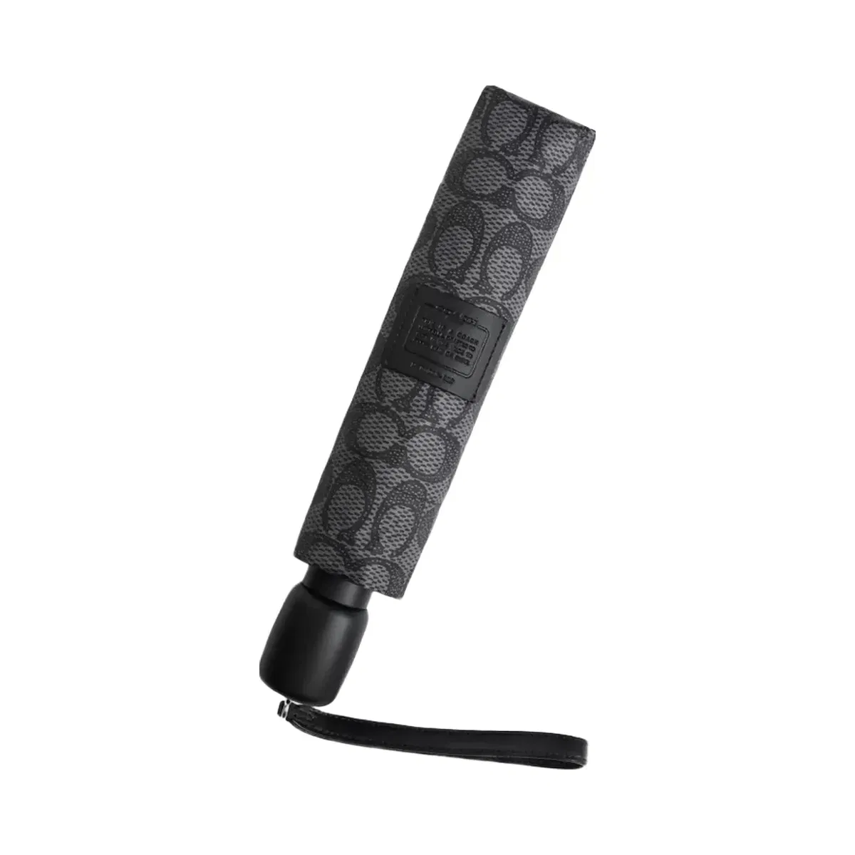 Coach Signature Umbrella in Silver Charcoal Multi