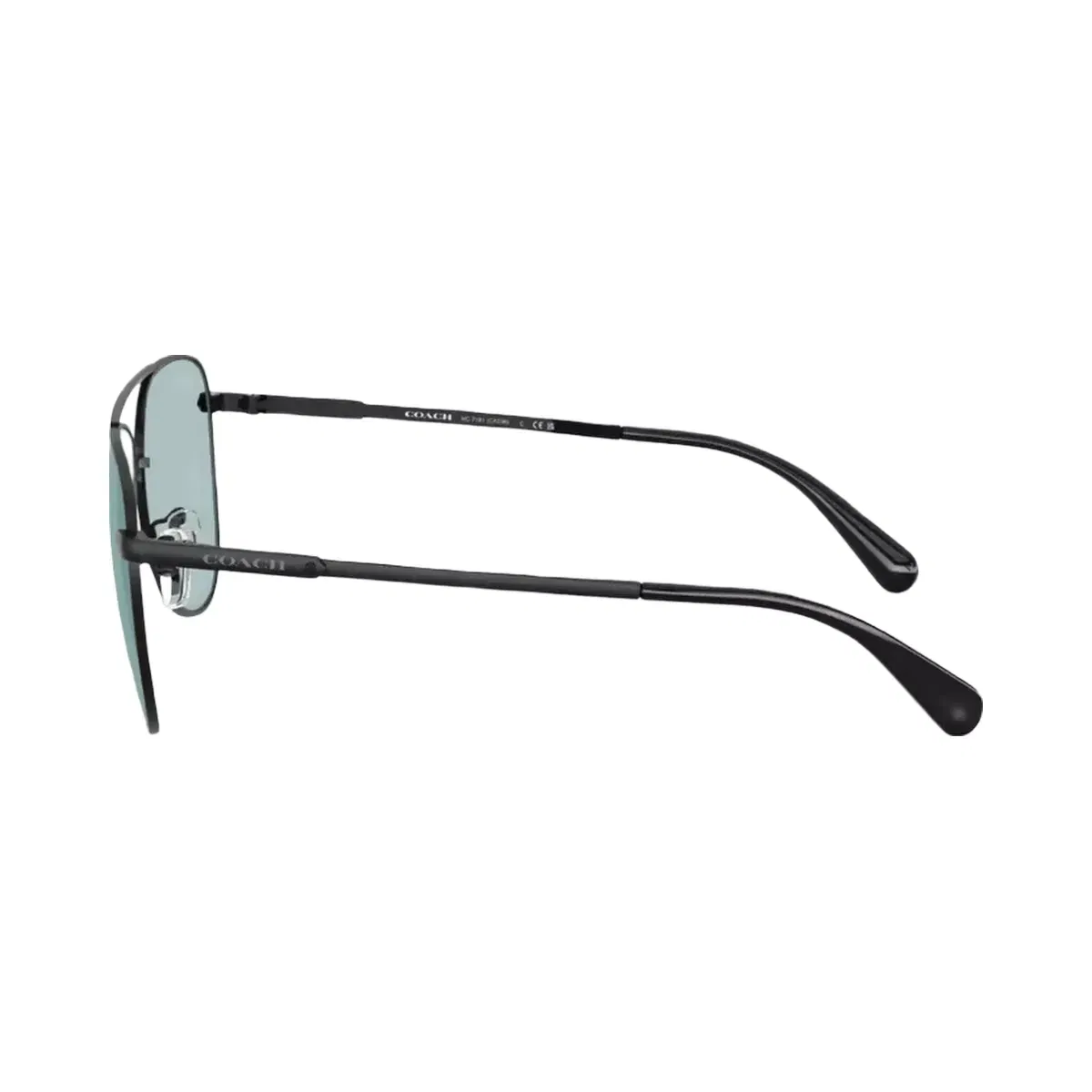 Coach C Hardware Metal Pilot Sunglasses in Black Blue