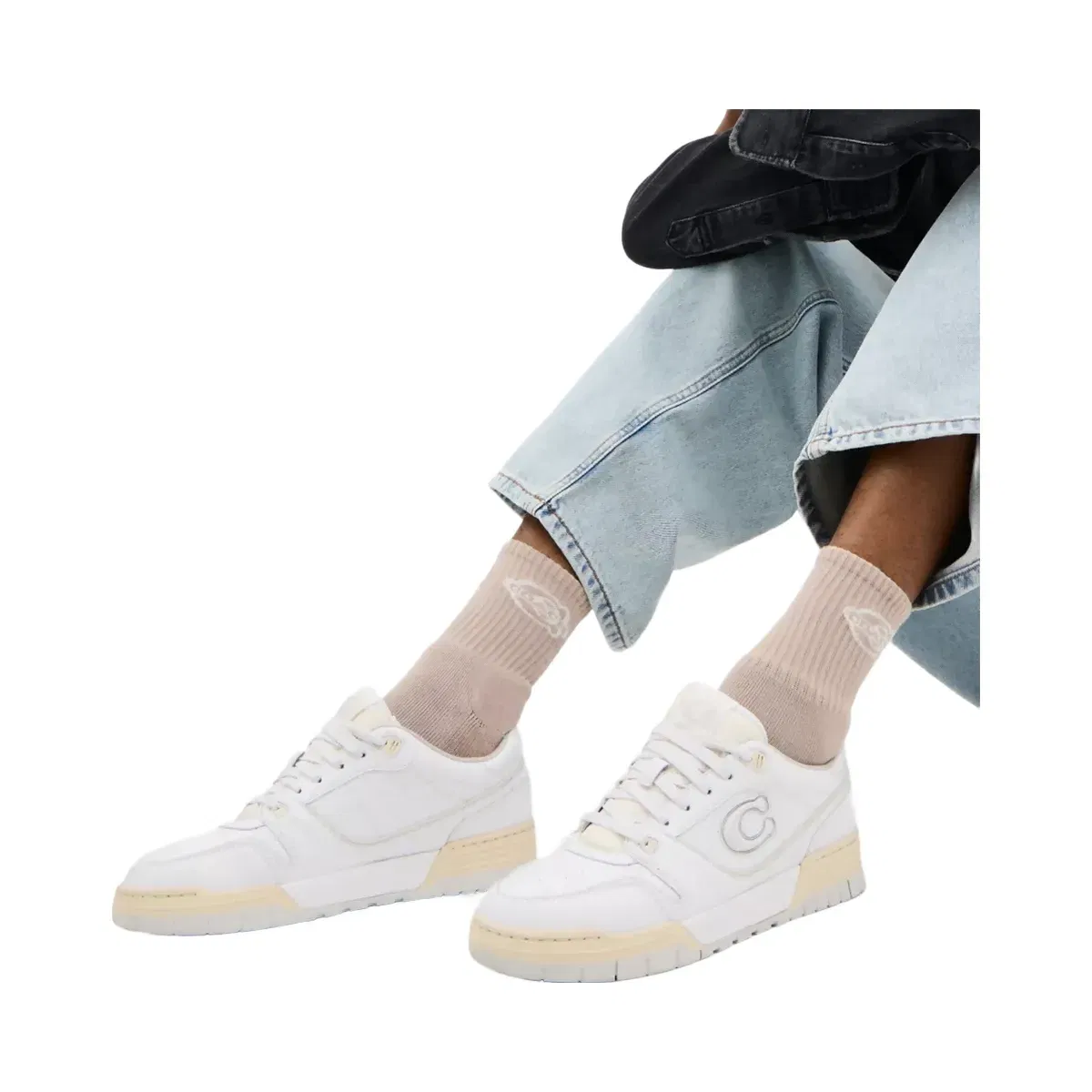 Coach Soho Quarter Crew Socks Grey Birch