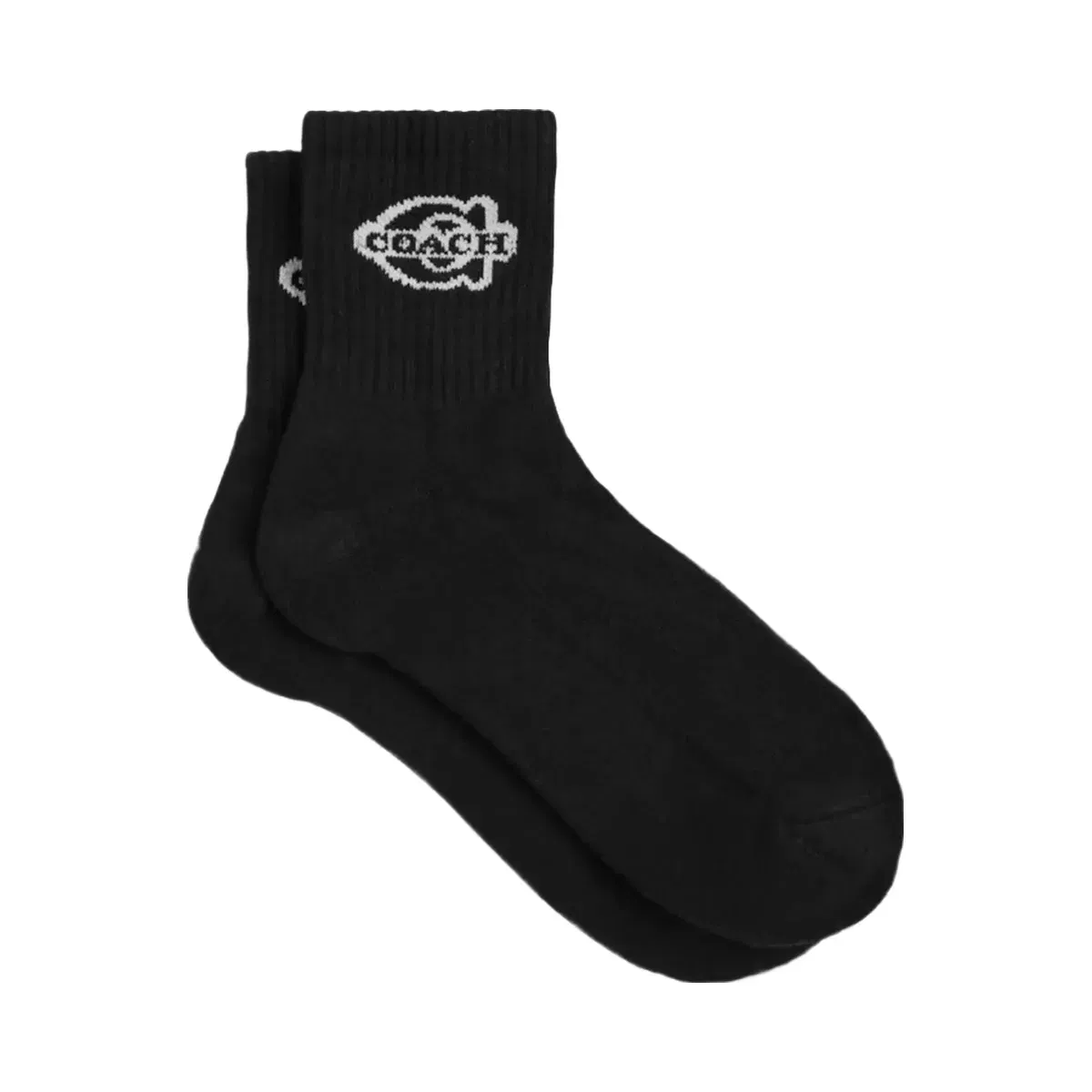 Coach Soho Quarter Crew Socks Black