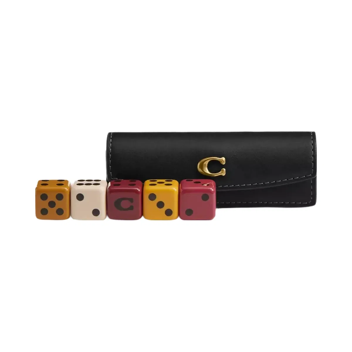 Coach Dice Set in Brass Black