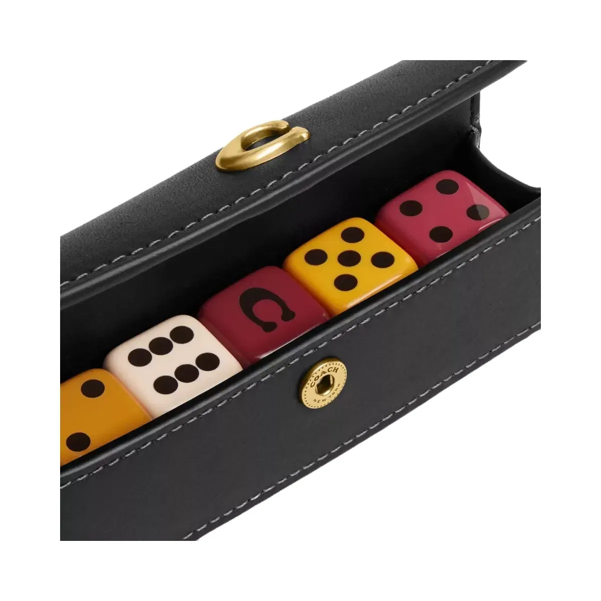 Coach Dice Set in Brass Black