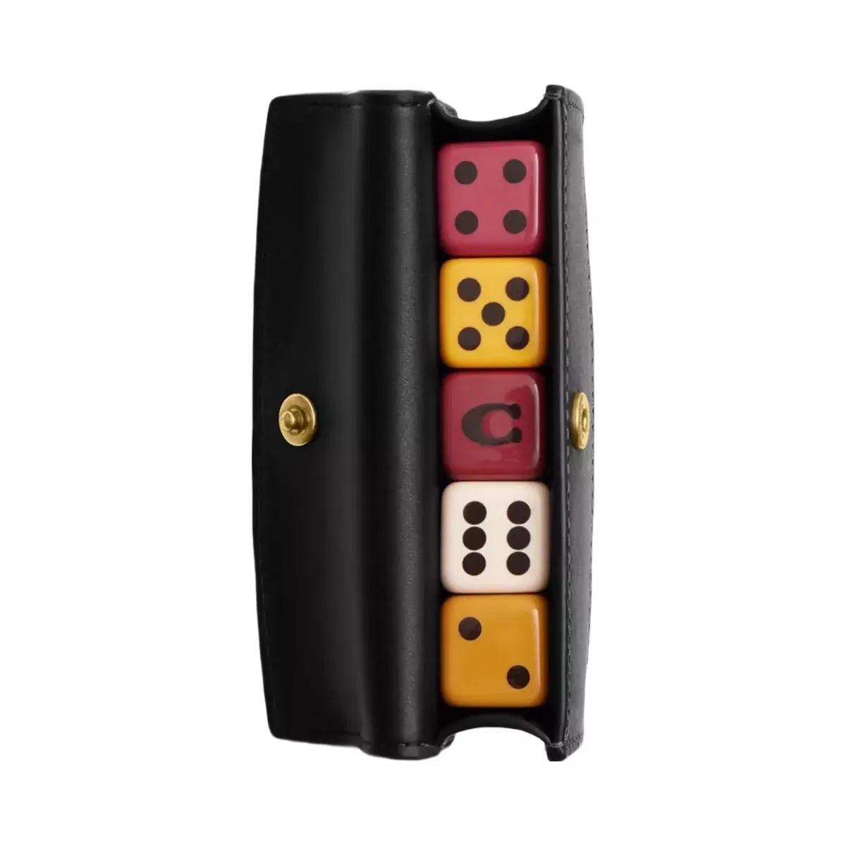 Coach Dice Set in Brass Black