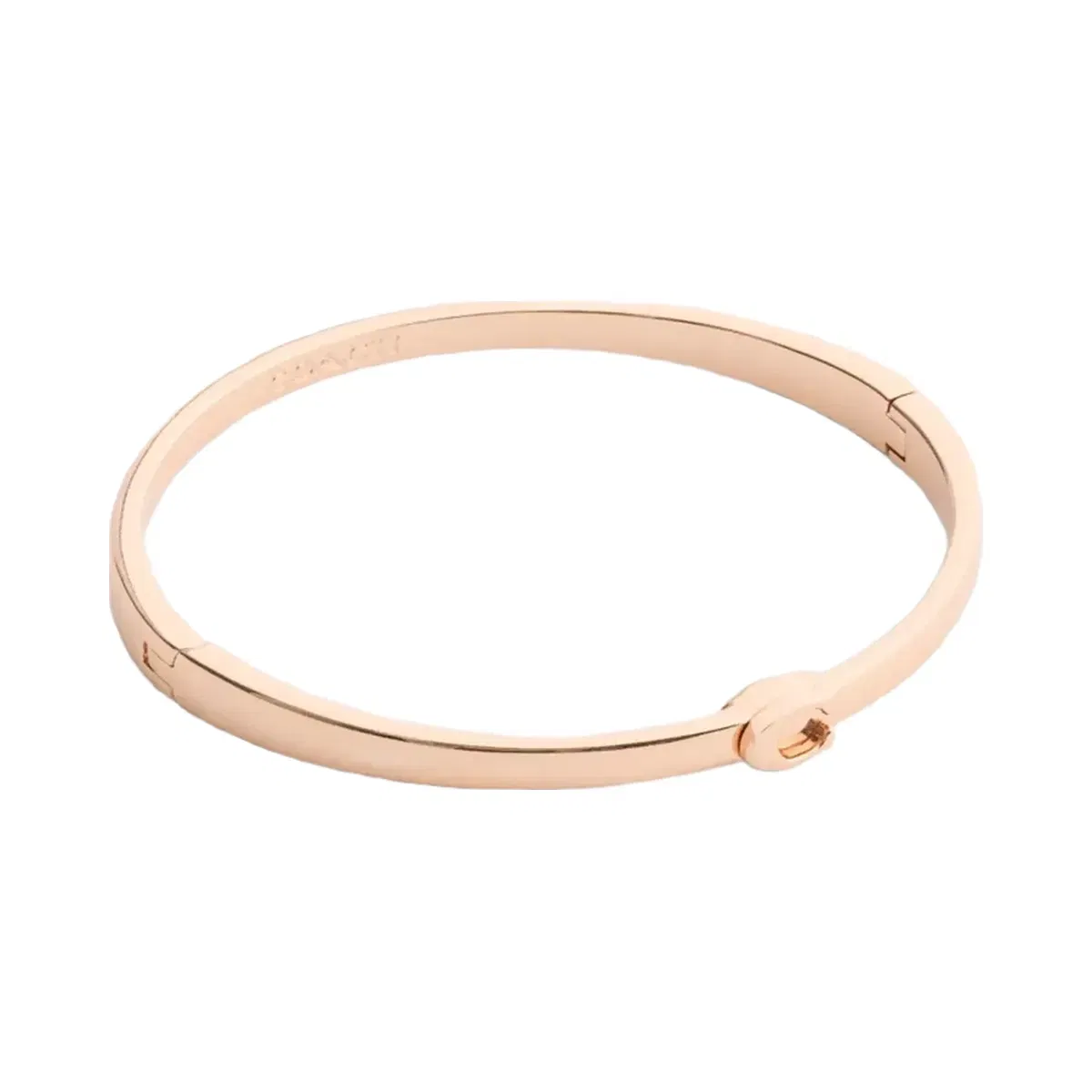 Coach Thin Signature Hinged Bangle in Rose Gold