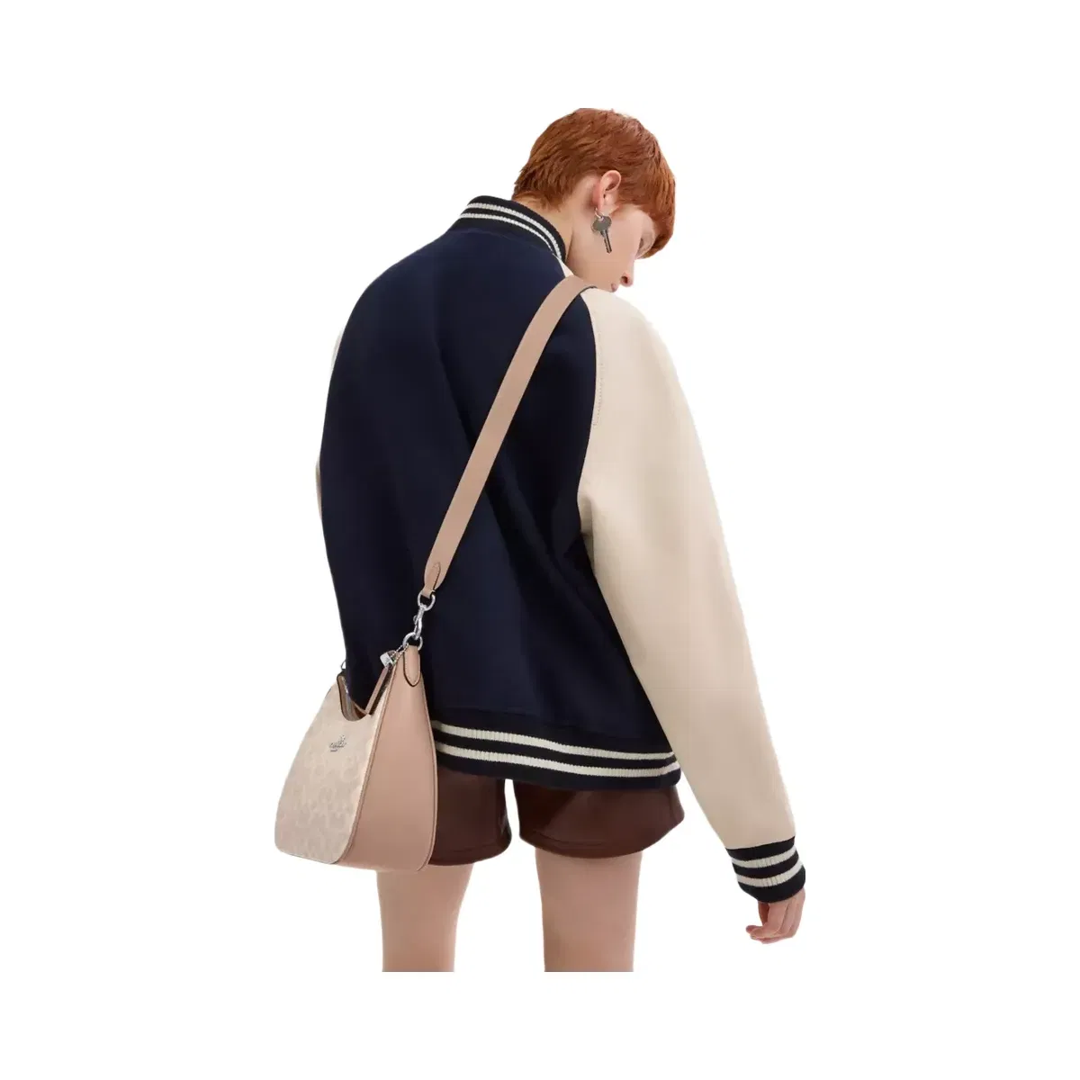 Coach Reversible Strap In Signature Canvas in Silver Sand Taupe