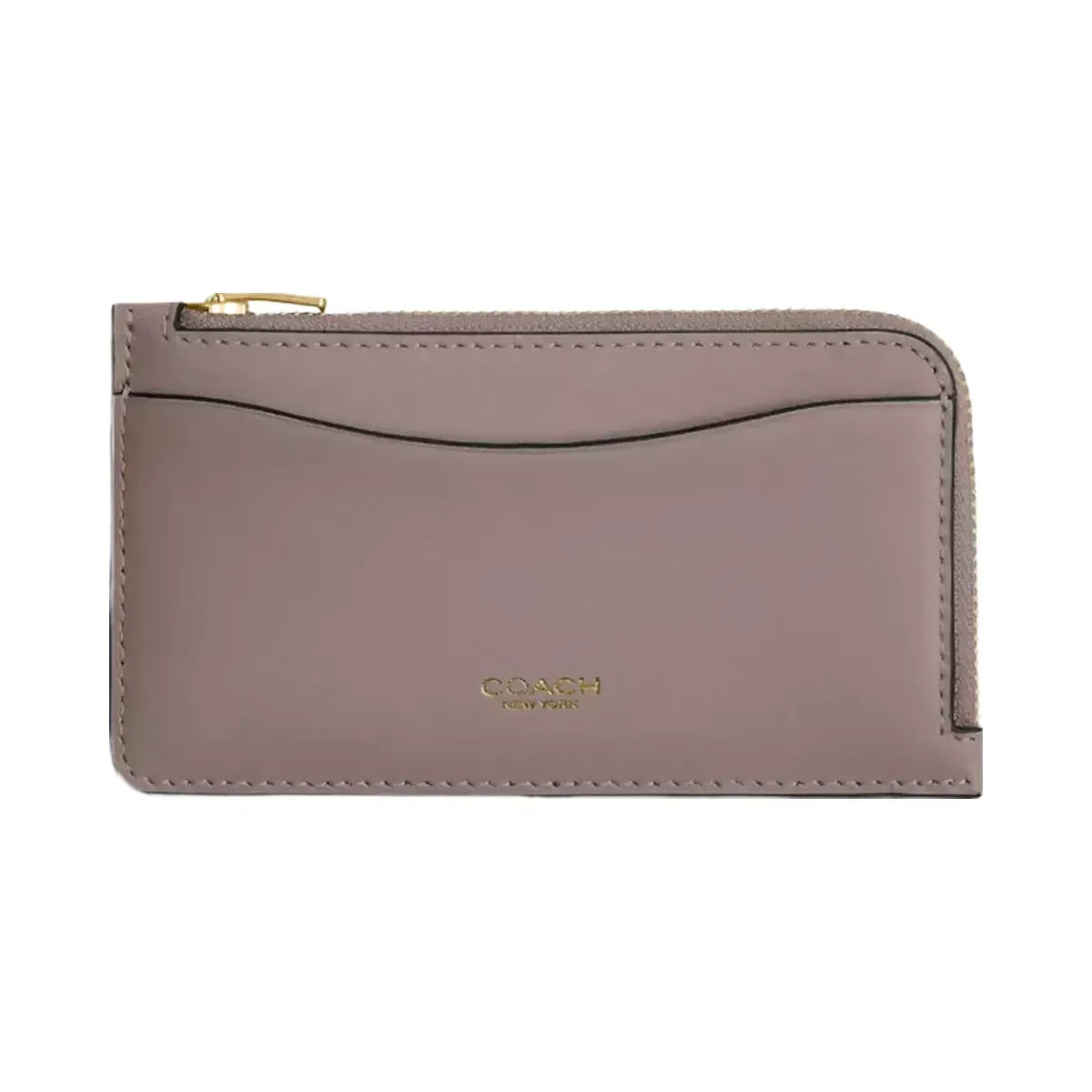 Coach New York Zip Card Case In Colorblock in Brass Ash Multi