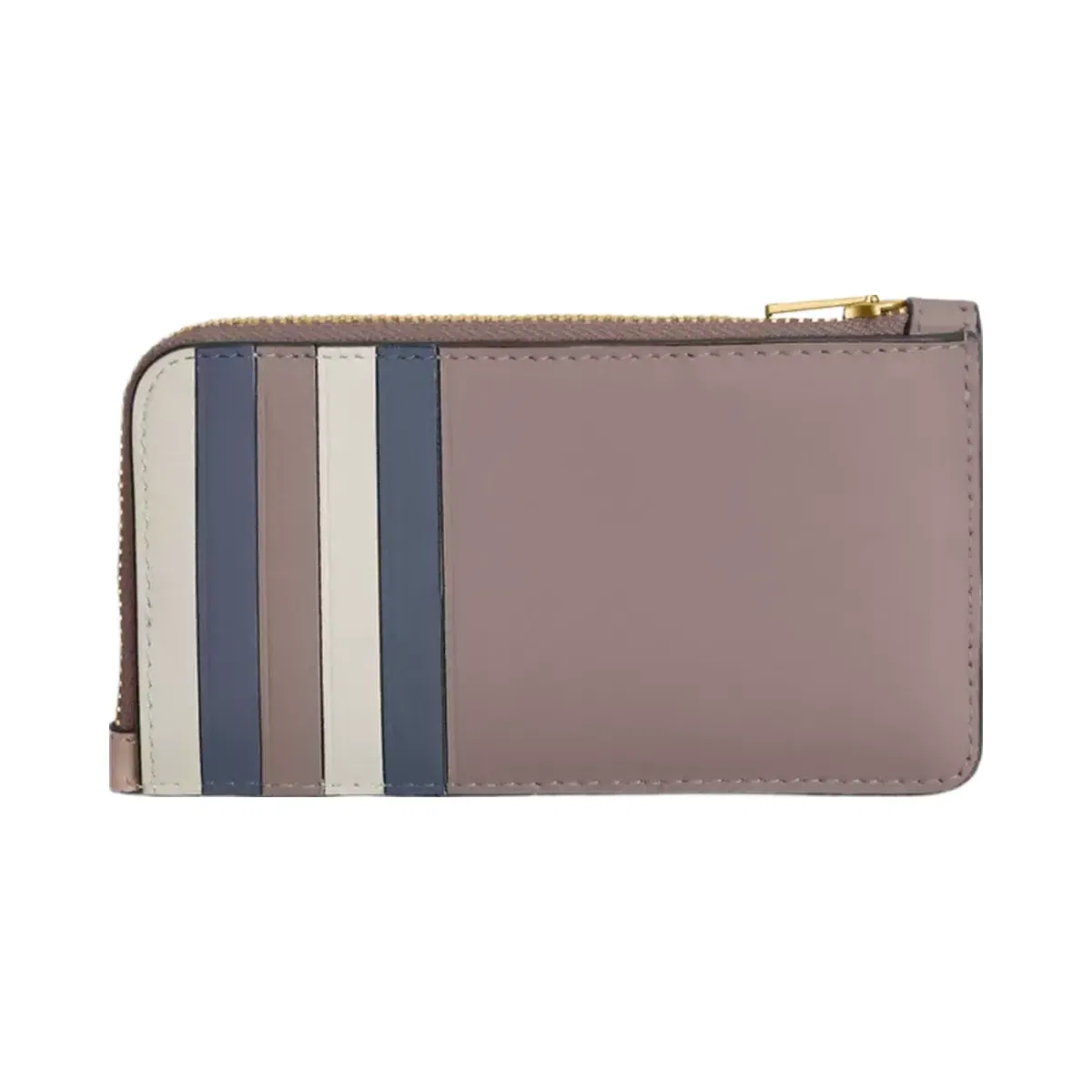 Coach New York Zip Card Case In Colorblock in Brass Ash Multi