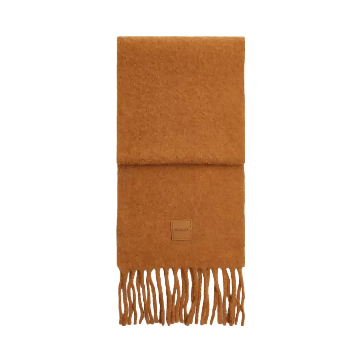 Coach Muffler With Rubber Patch in Light Saddle