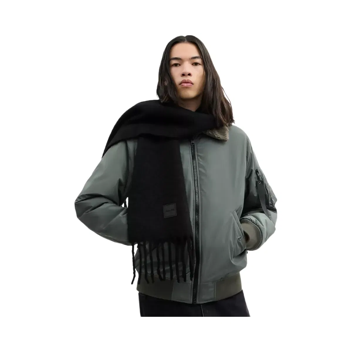 Coach Muffler With Rubber Patch in Black
