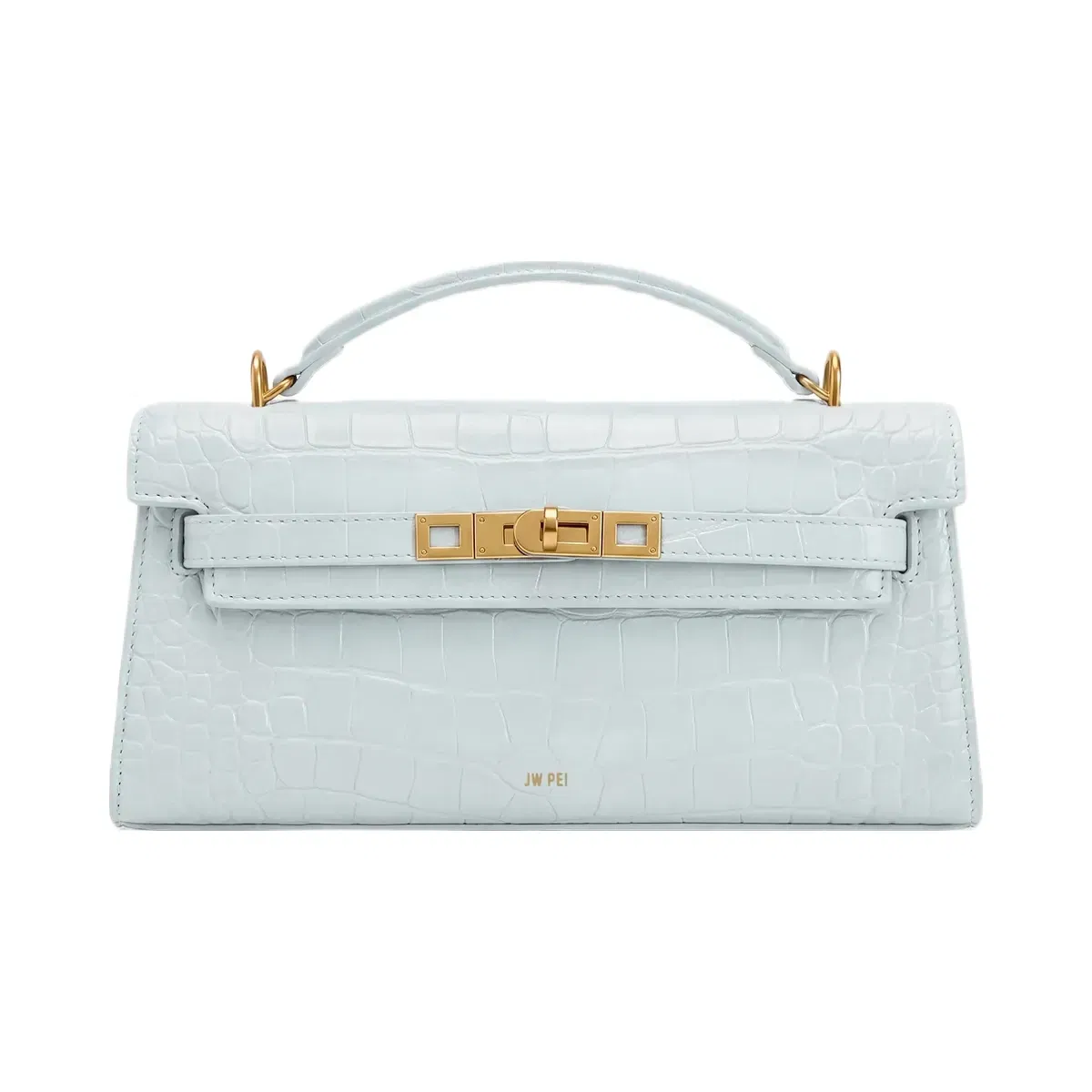 JW PEI Noor Top Handle Bag Blue Croc