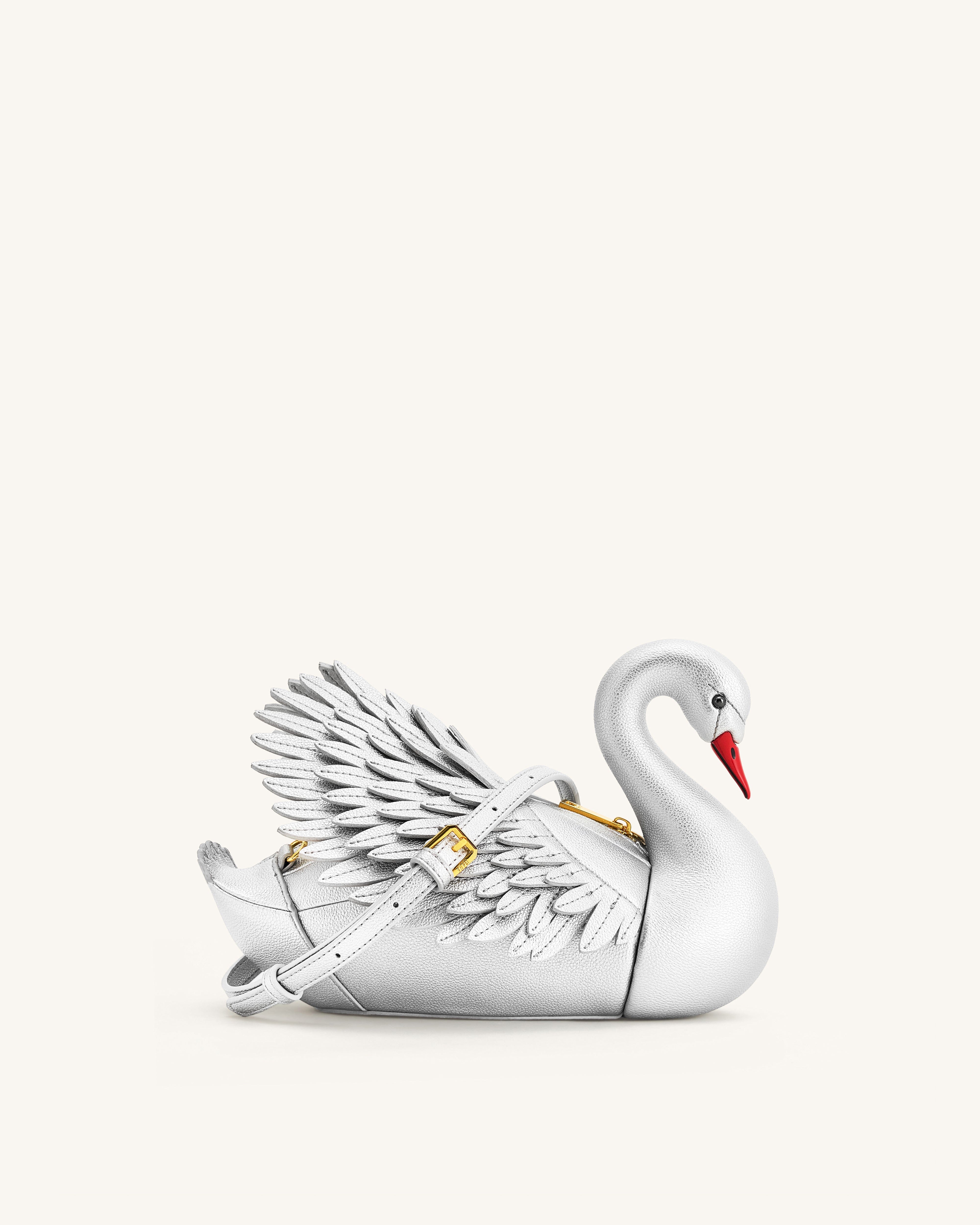 JW PEI Alani Swan Shaped Crossbody Bag Silver