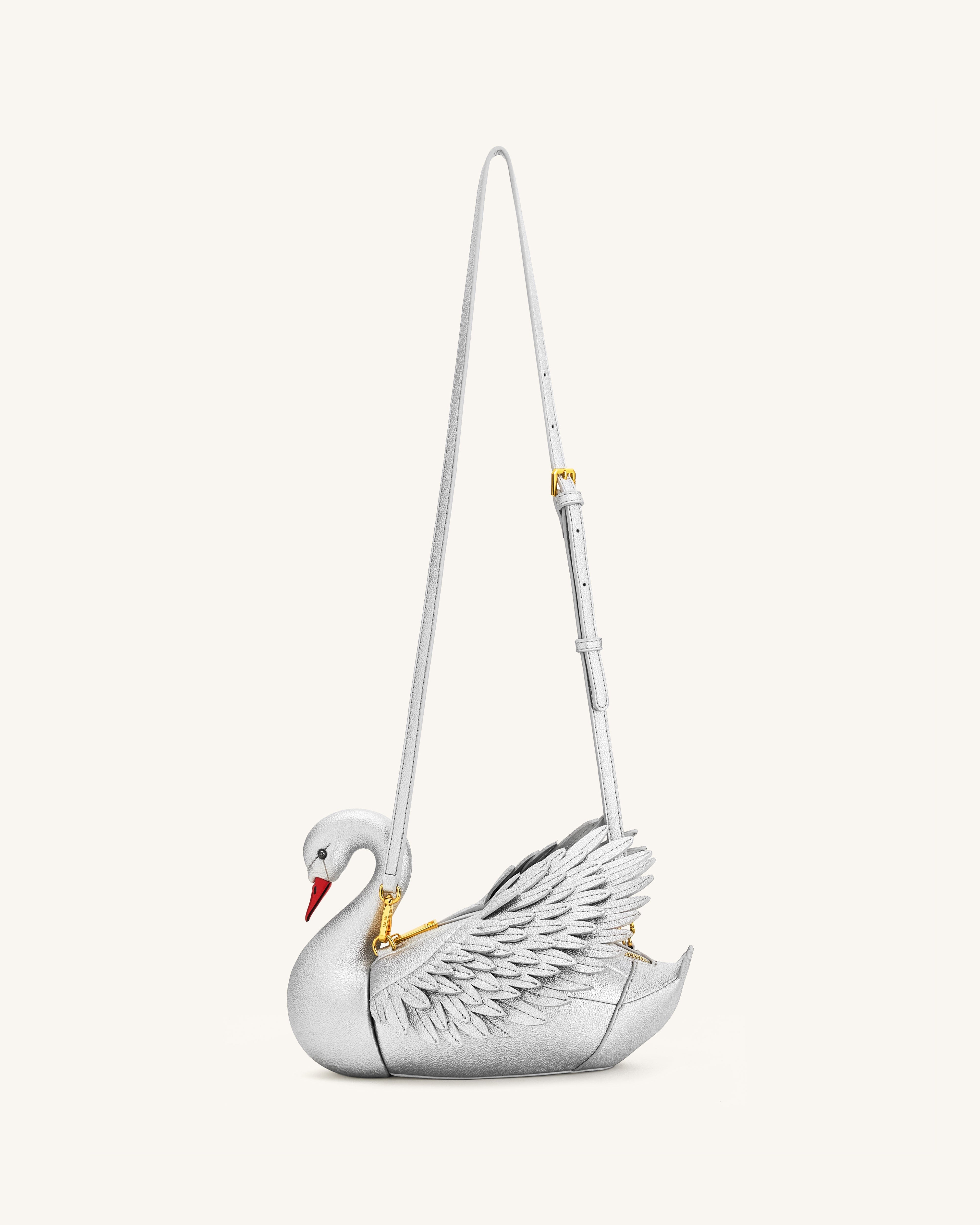 JW PEI Alani Swan Shaped Crossbody Bag Silver